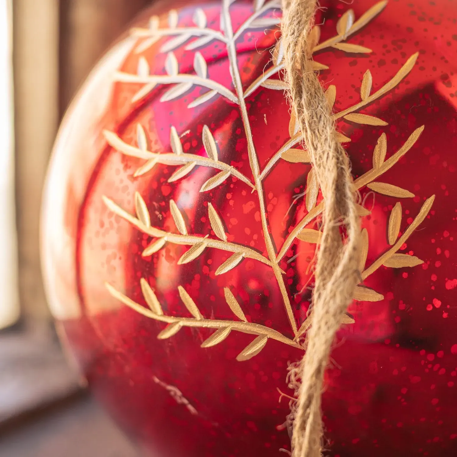 Giant Christmas Tree Bauble - Red, Glass