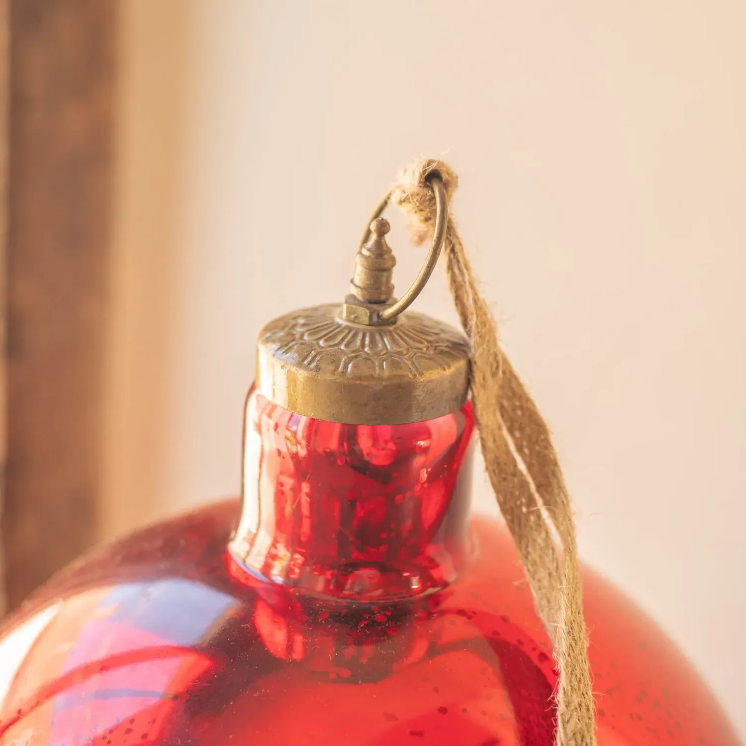 Giant Christmas Tree Bauble - Red, Glass