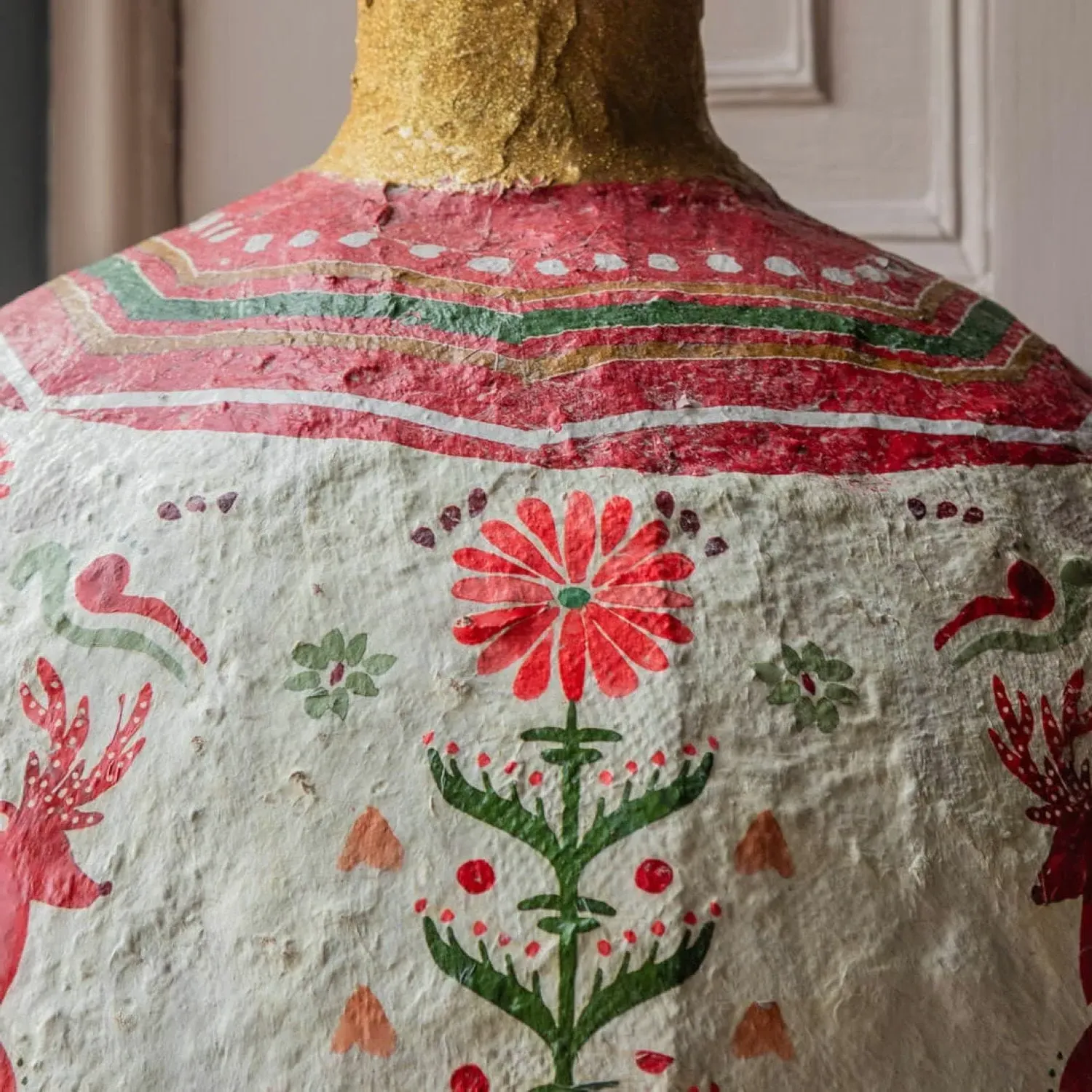 Giant Folk Art Christmas Bauble - Floral