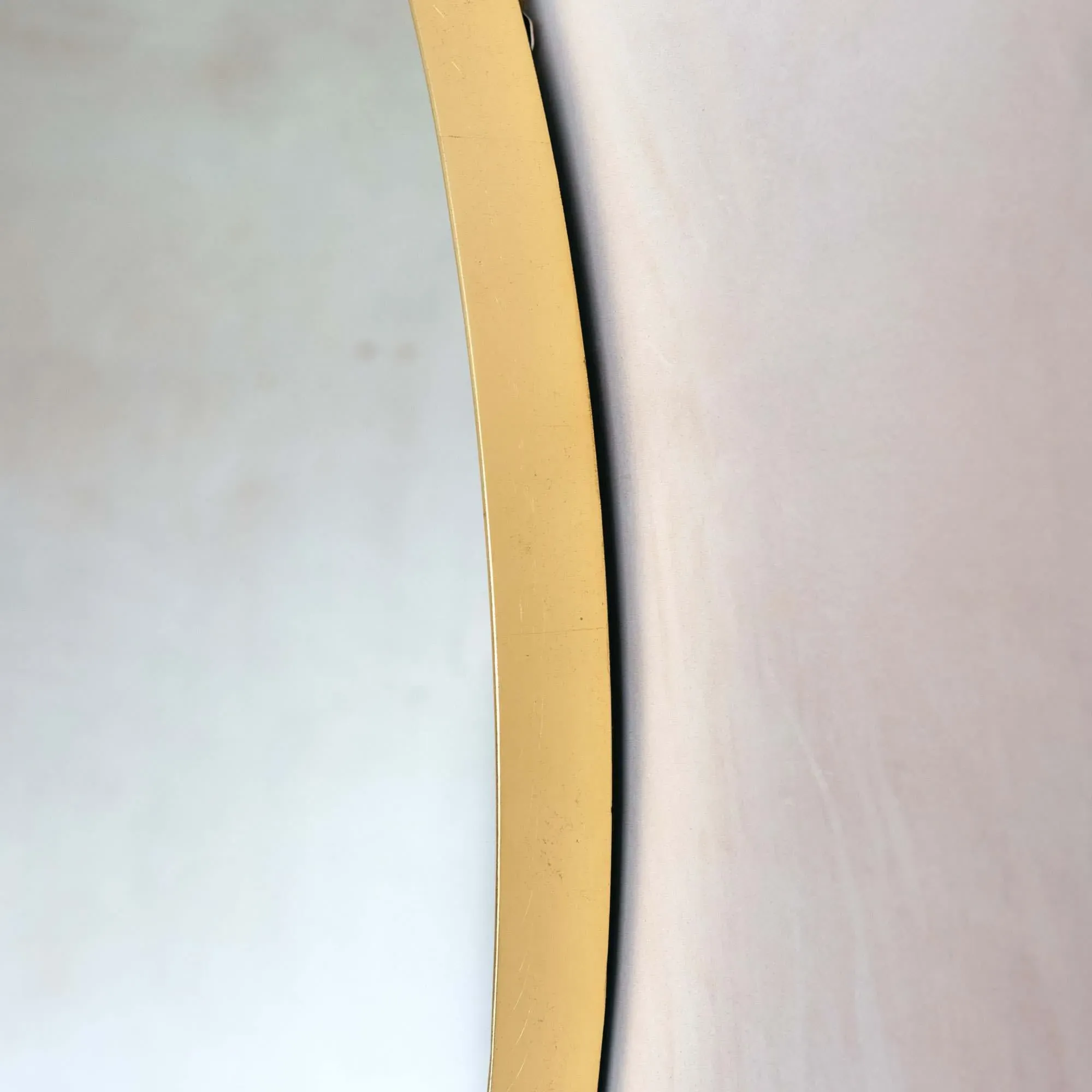 Giant Round Gold Mirror - Gold, Metal