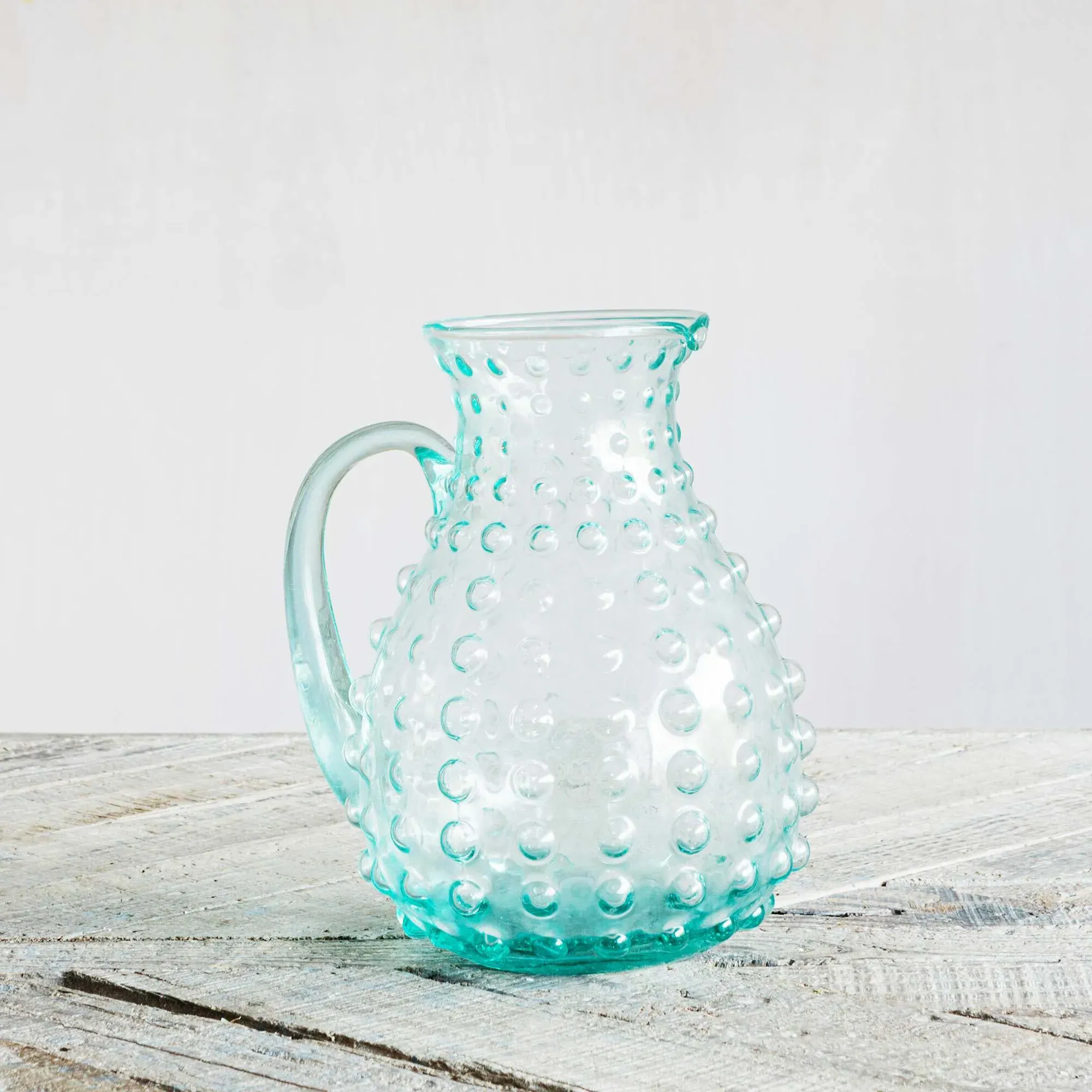 Glass Bubble Pitcher - Sea Green
