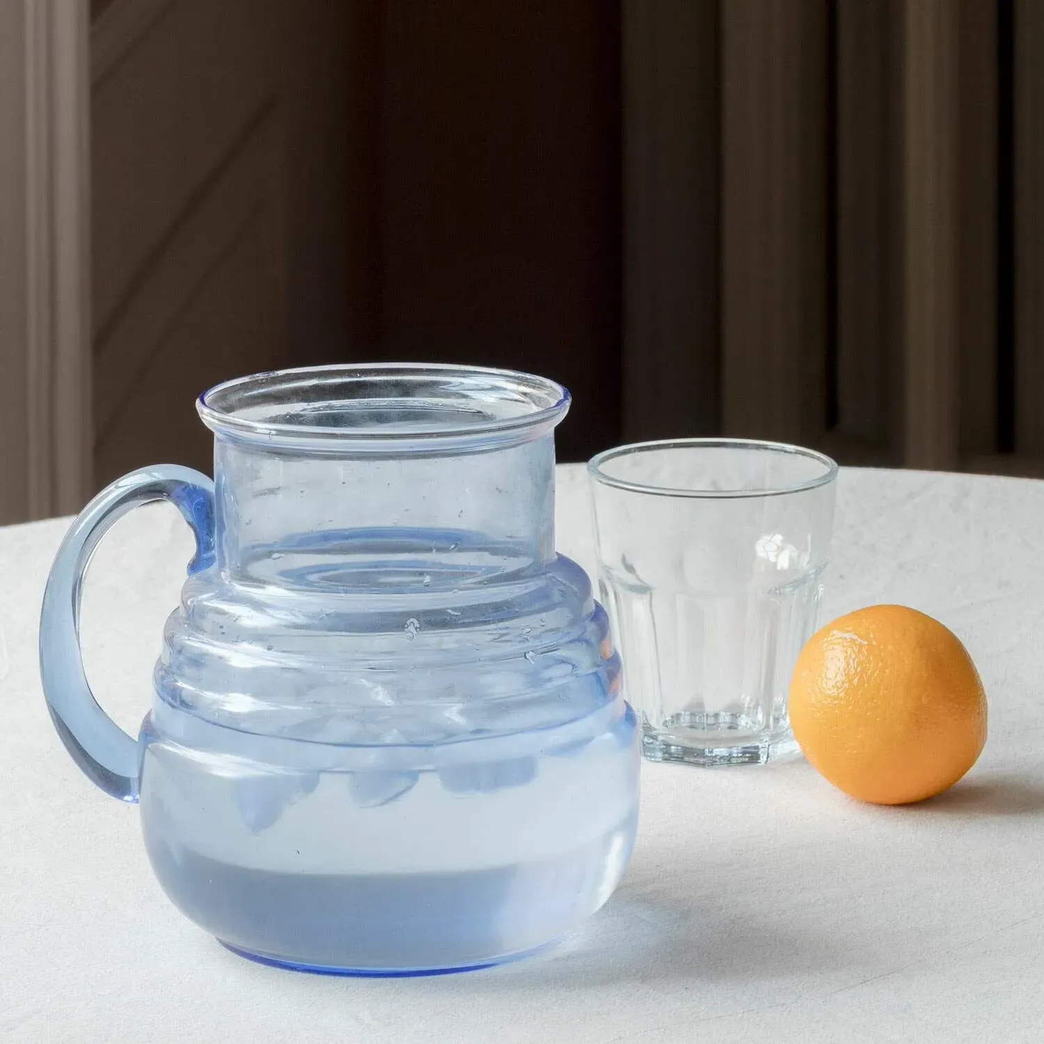 Glass Handle Jug - Blue image