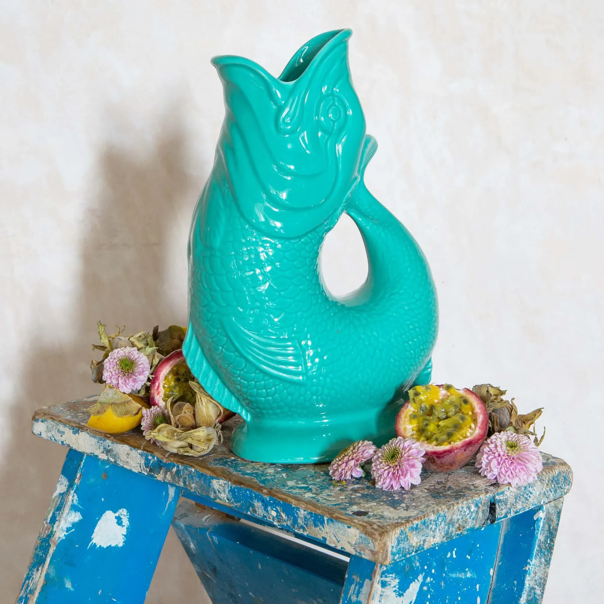 Gluggle Fish-Shaped Jug - Grey, Ceramic