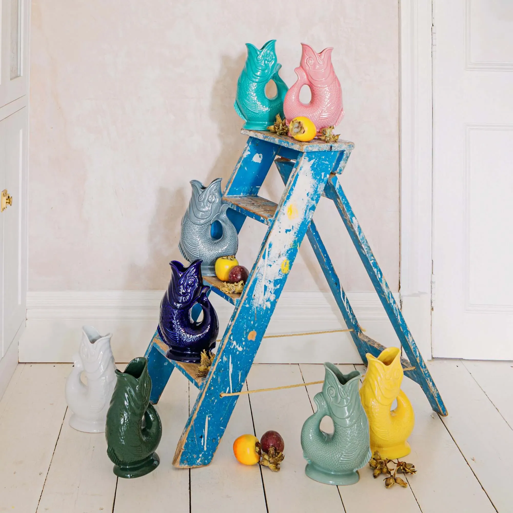 Gluggle Fish-Shaped Jug - Grey, Ceramic image