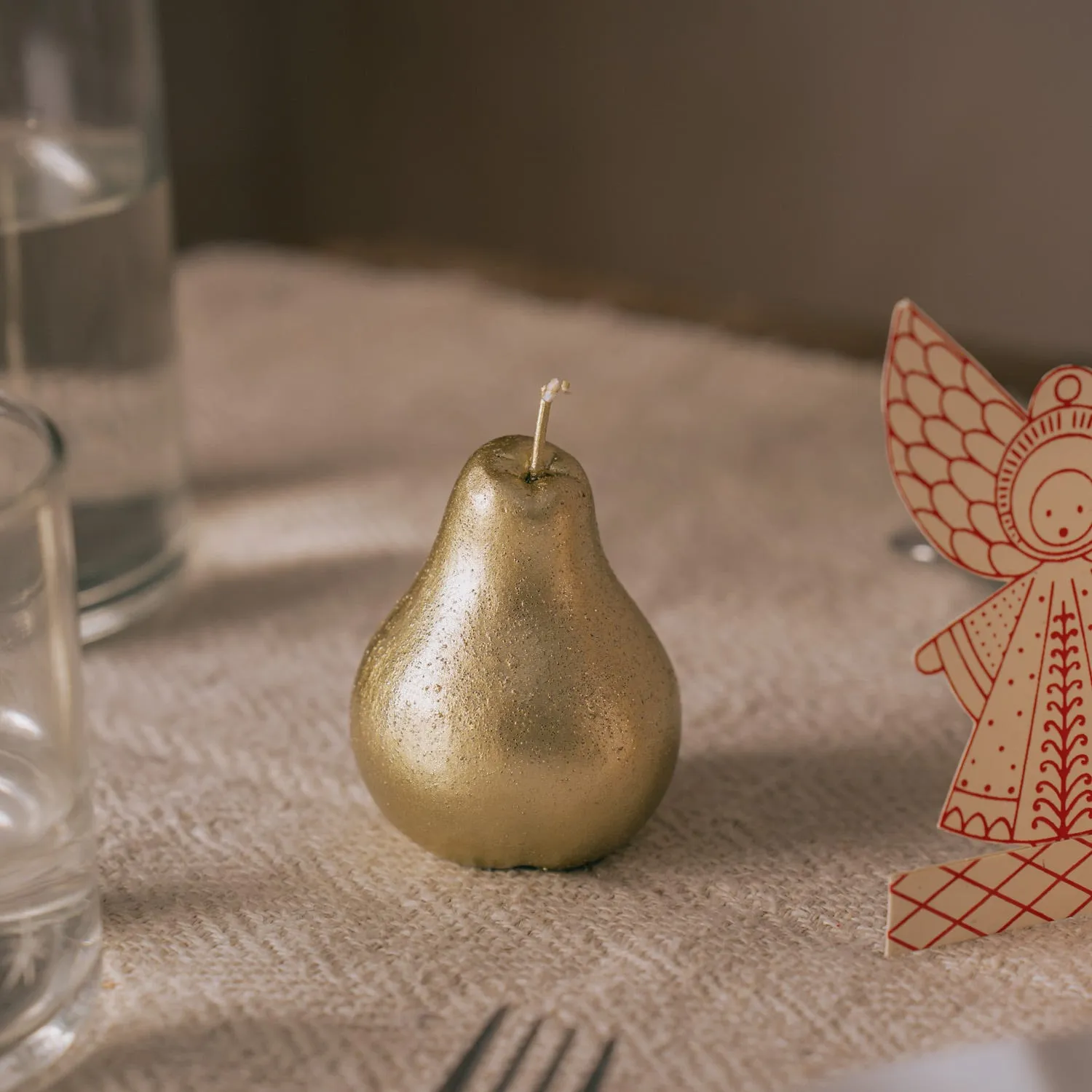 Golden Pear Candle - Gold