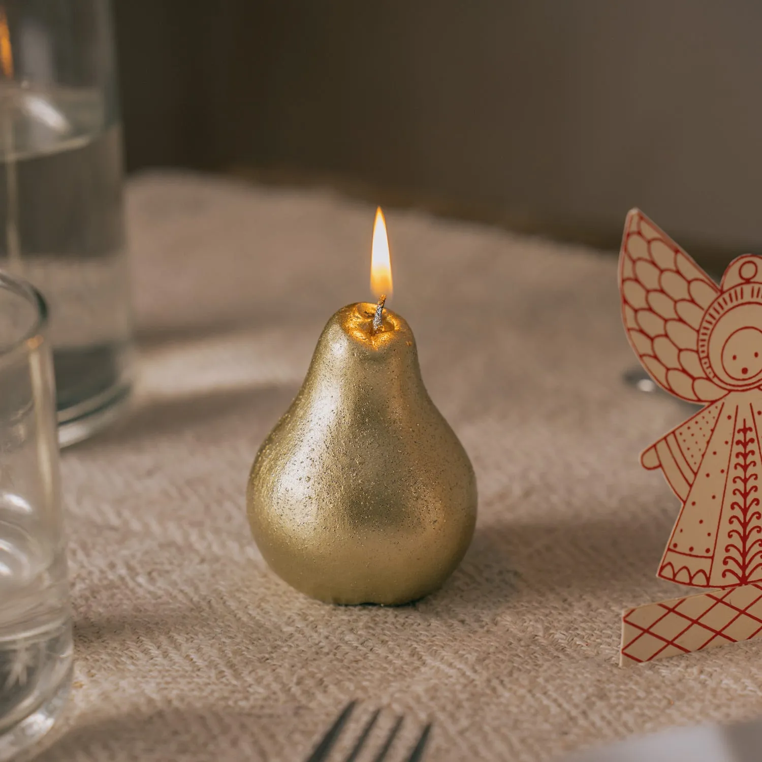 Golden Pear Candle - Gold image