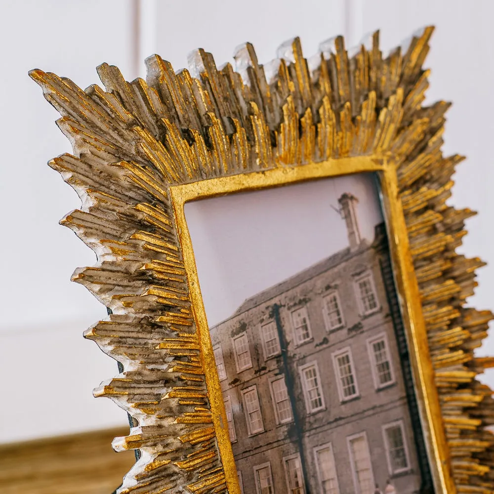 Golden Sun Photo Frame 4x6 inch - Gold