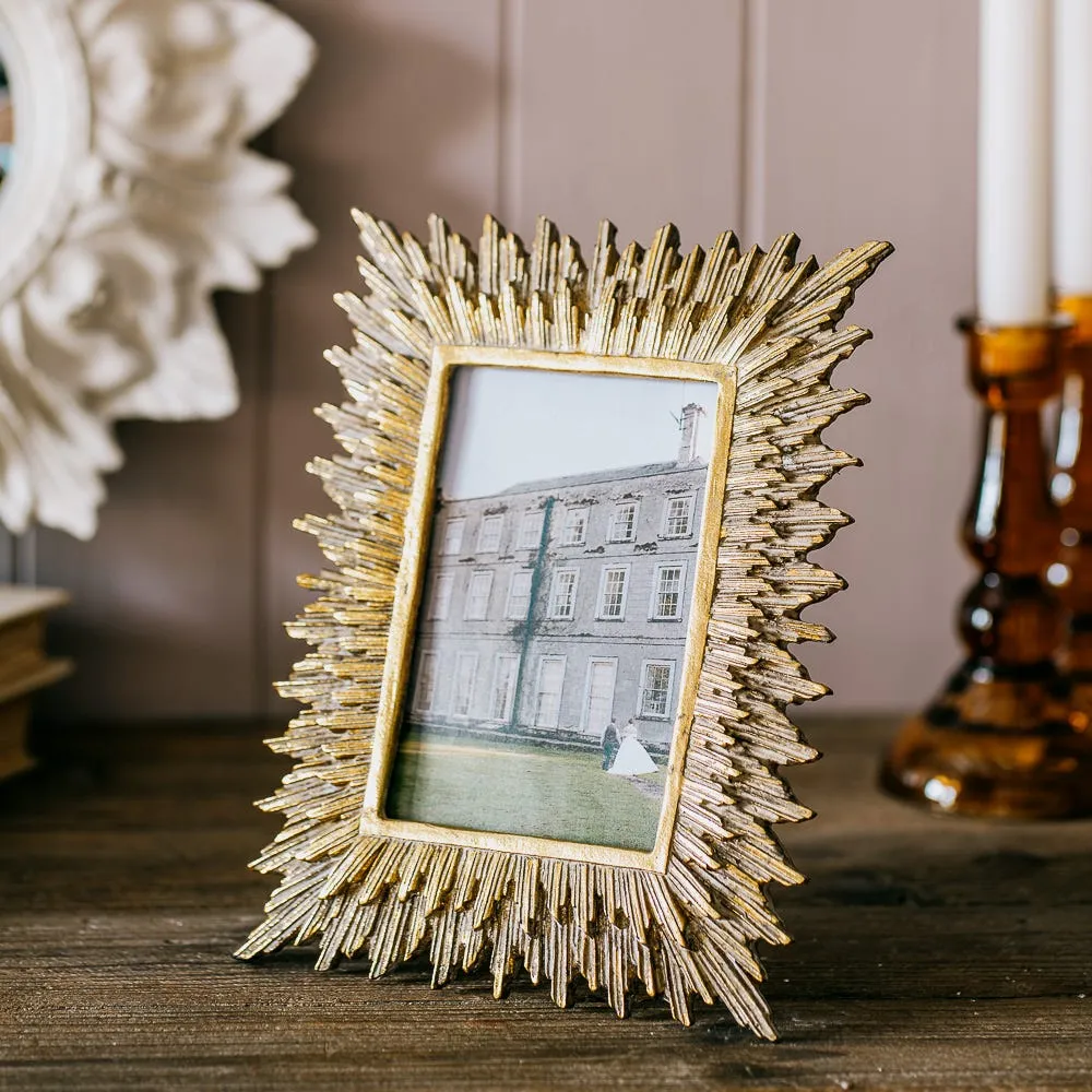 Golden Sun Photo Frame 4x6 inch - Gold image