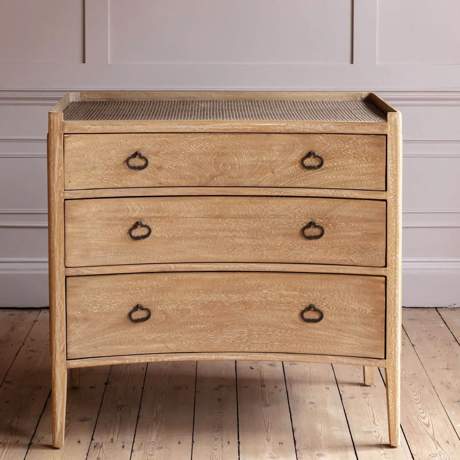 Gracie Chest of Drawers - Bayur Wood, Wicker Rattan