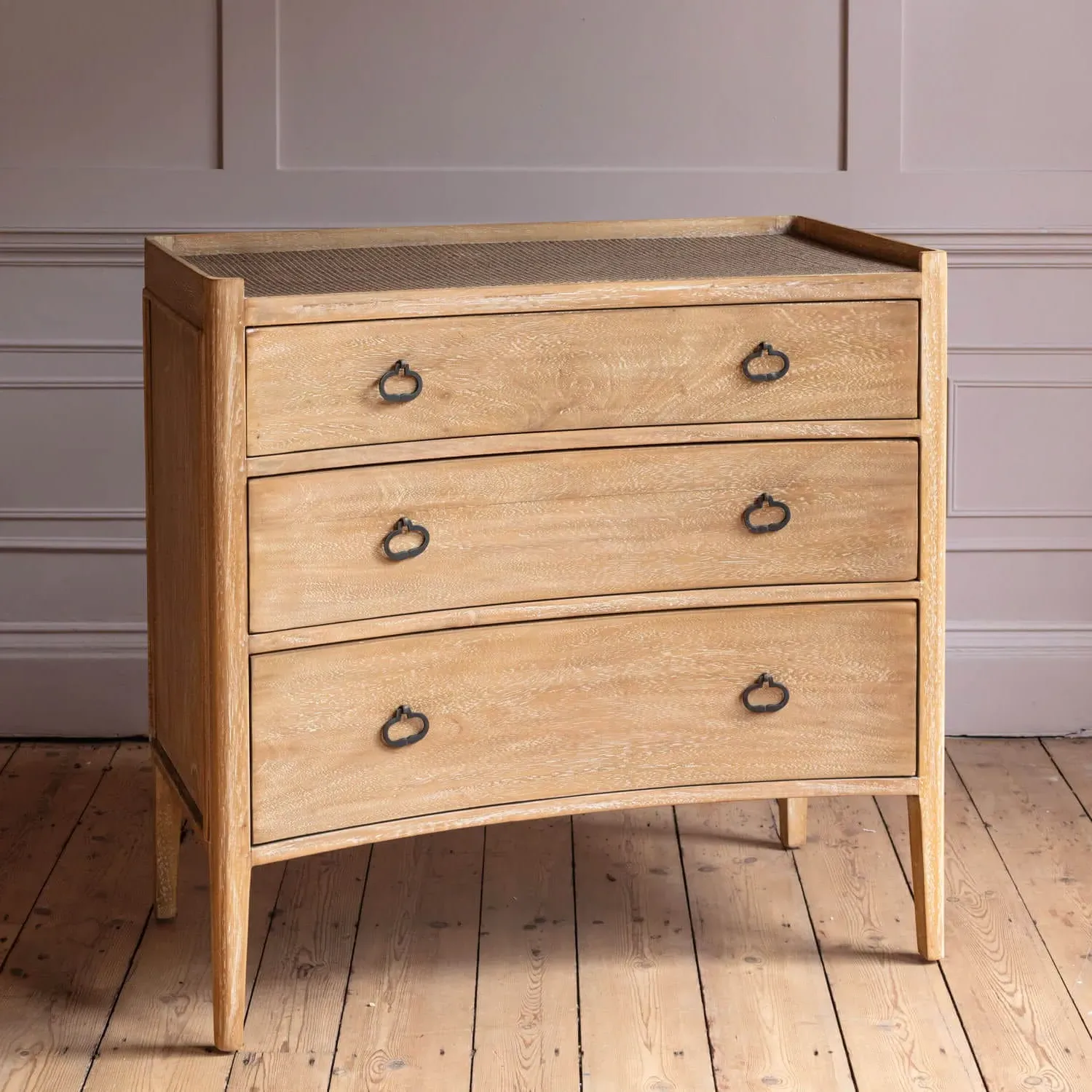 Gracie Chest of Drawers - Bayur Wood, Wicker Rattan