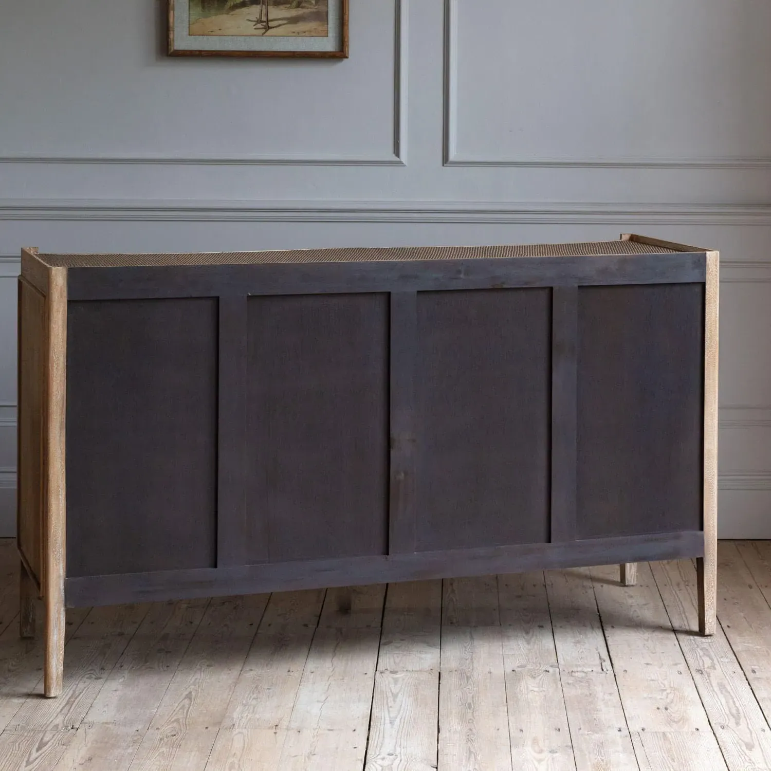 Gracie Double Chest of Drawers - Bayur Wood, Wicker Rattan