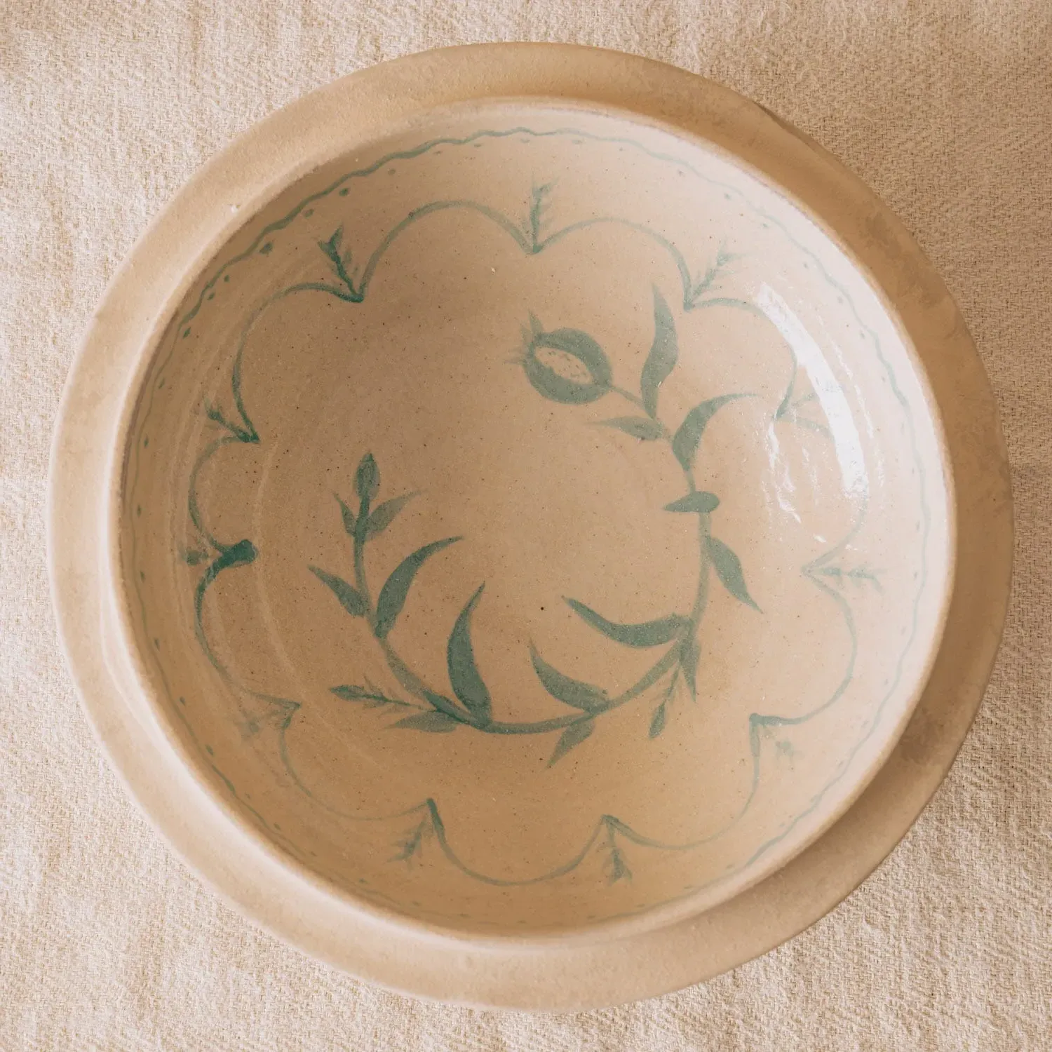 Granada Bowl - White, Terracotta