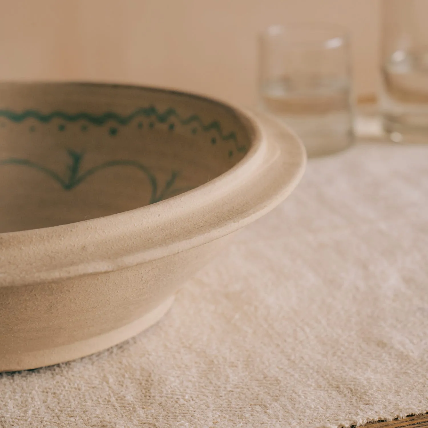 Granada Bowl - White, Terracotta