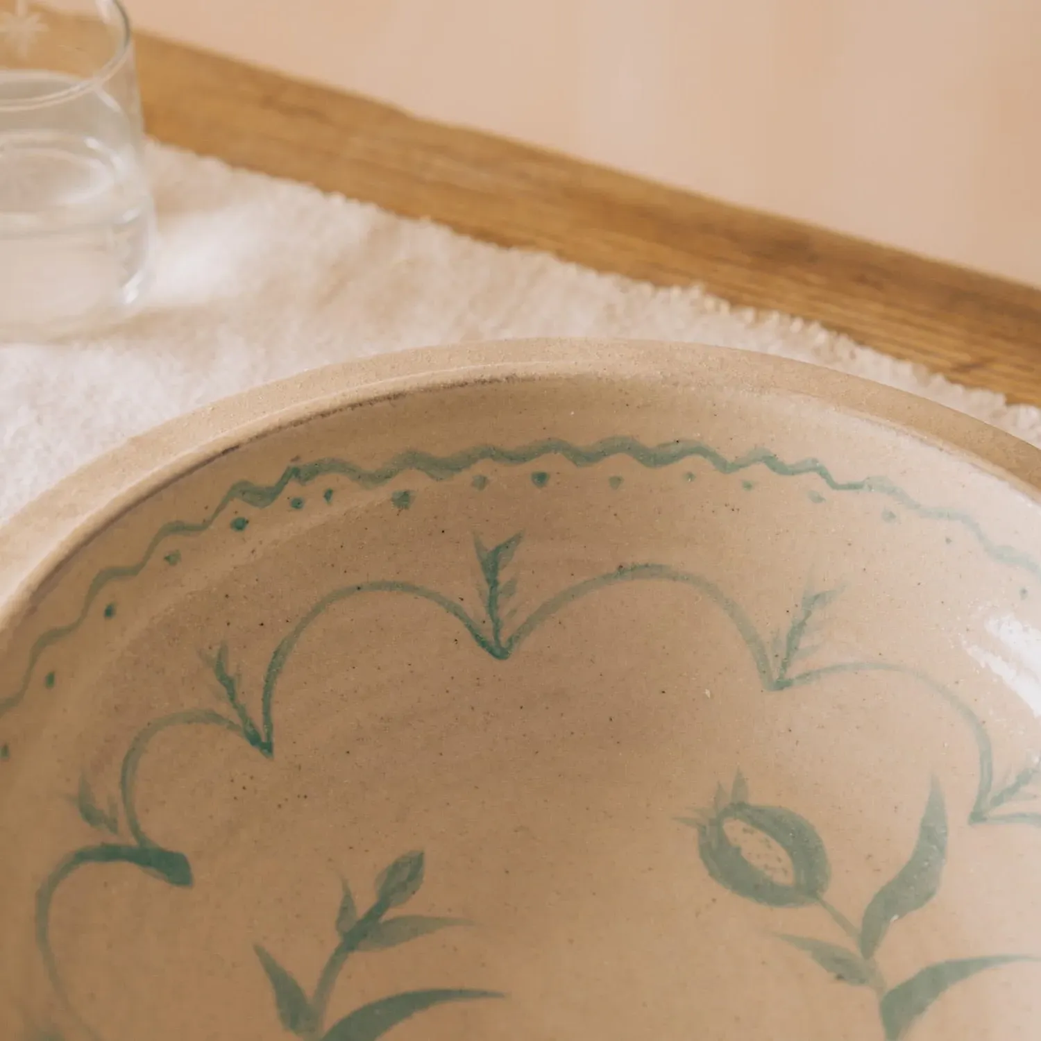 Granada Bowl - White, Terracotta