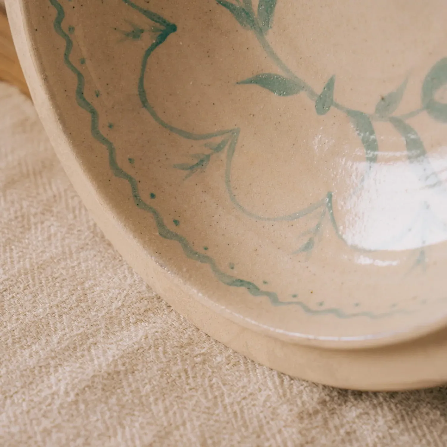 Granada Bowl - White, Terracotta