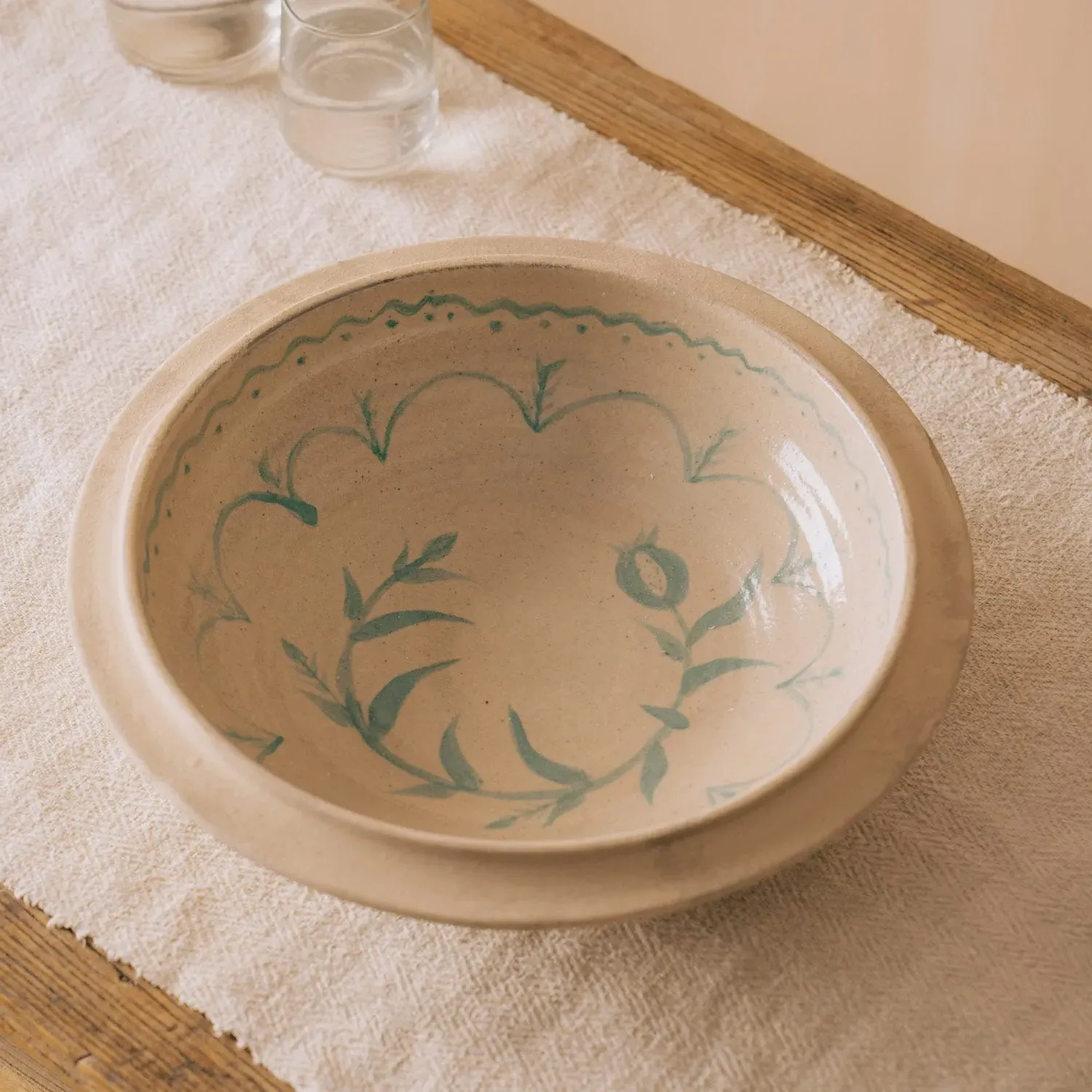 Granada Bowl - White, Terracotta image