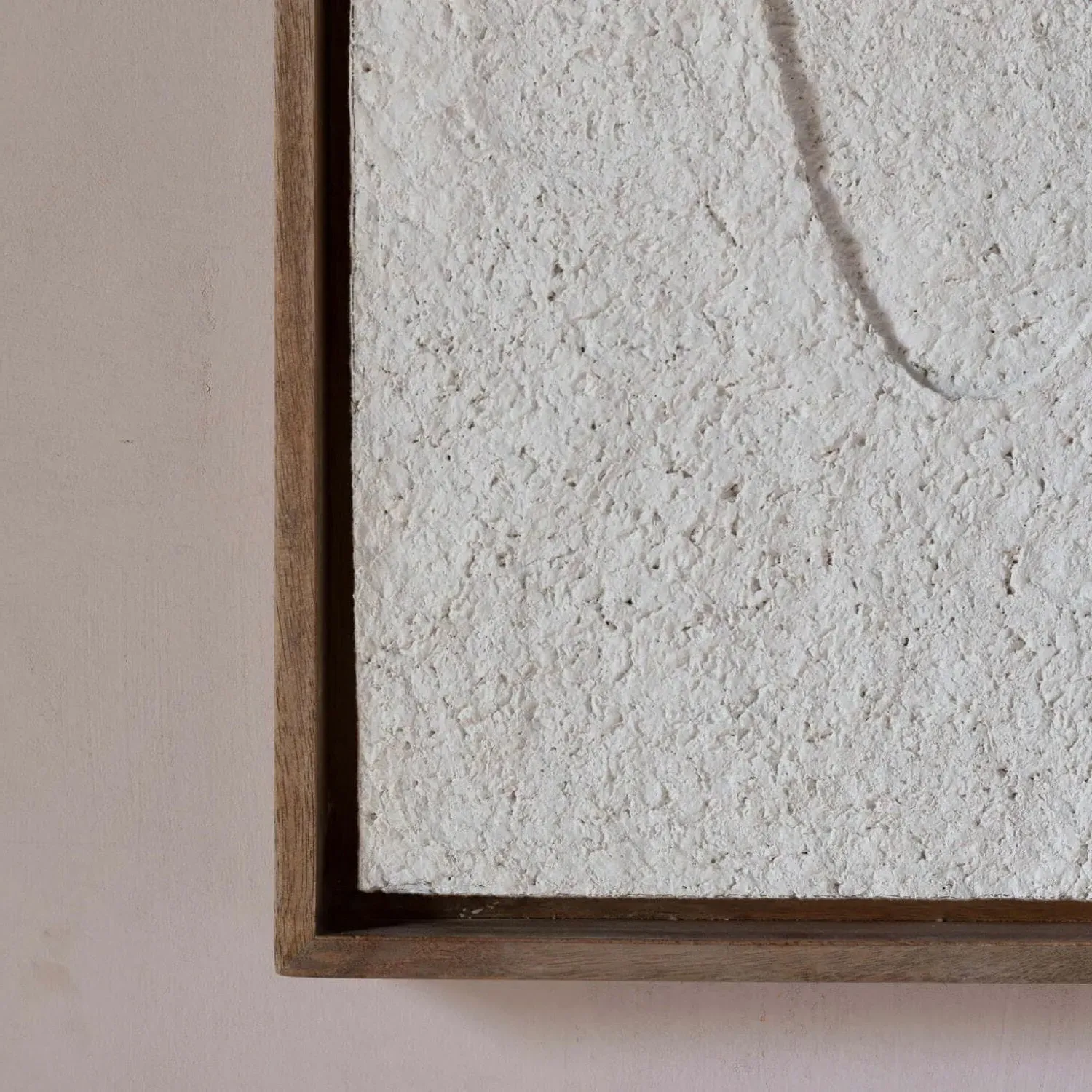 Half Moon Papier Mache Artwork - Mango Wood