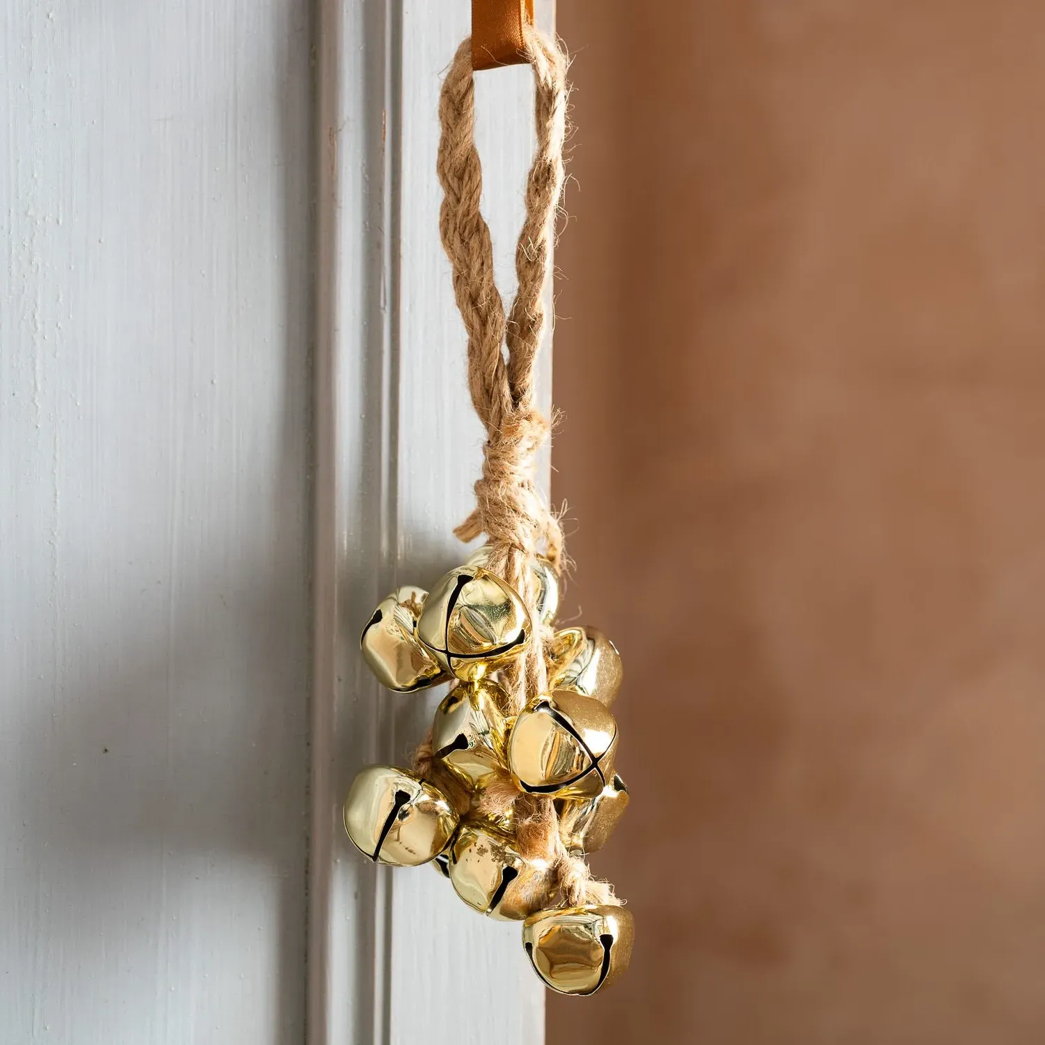 Hanging Jingle Bell Cluster - Gold, Iron image