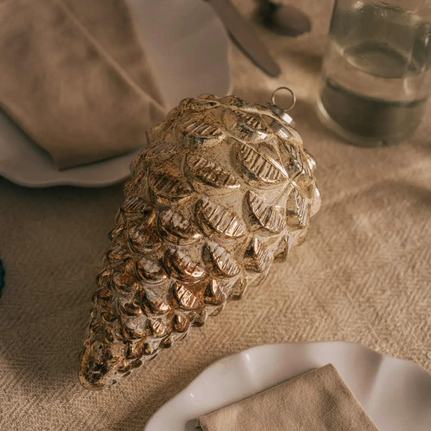 Hanging Pinecone - Aged Silver, Iron image