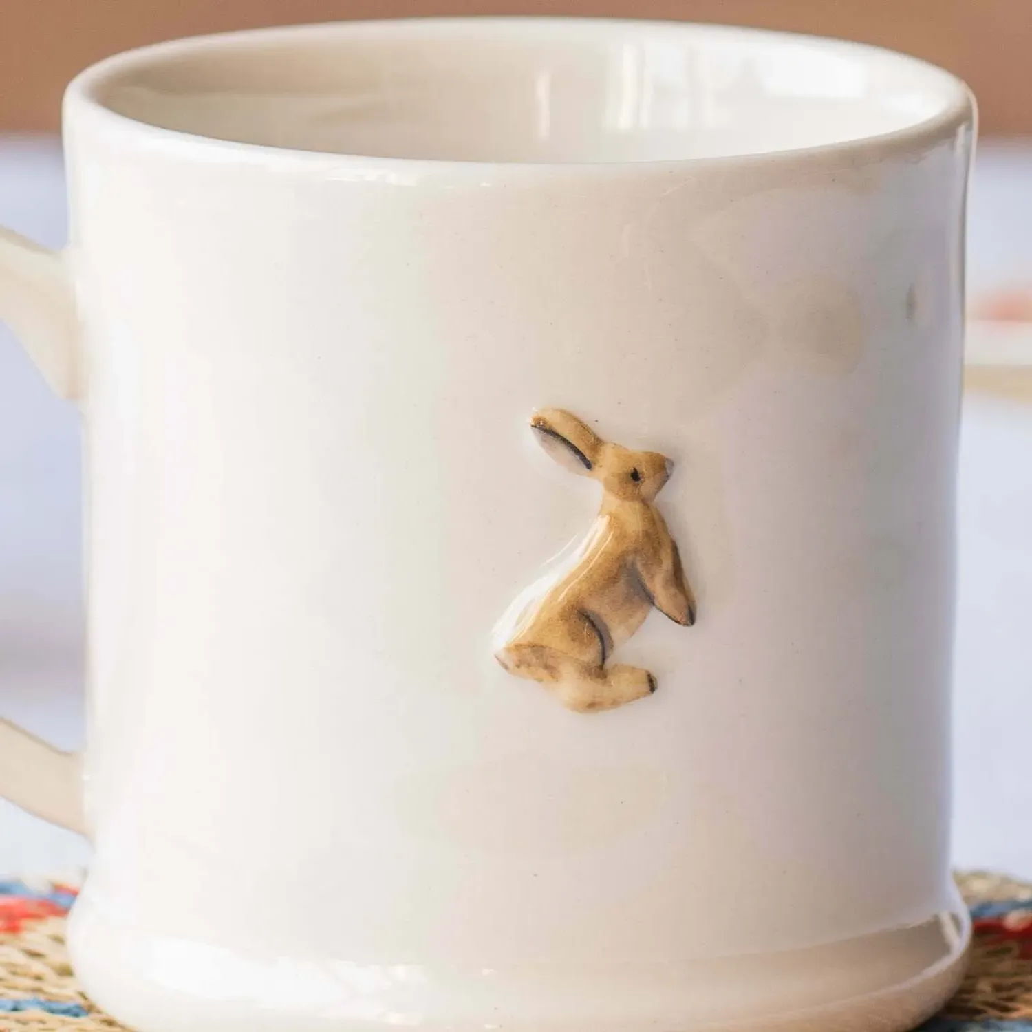 Hare Motif Mini Mug - Stoneware