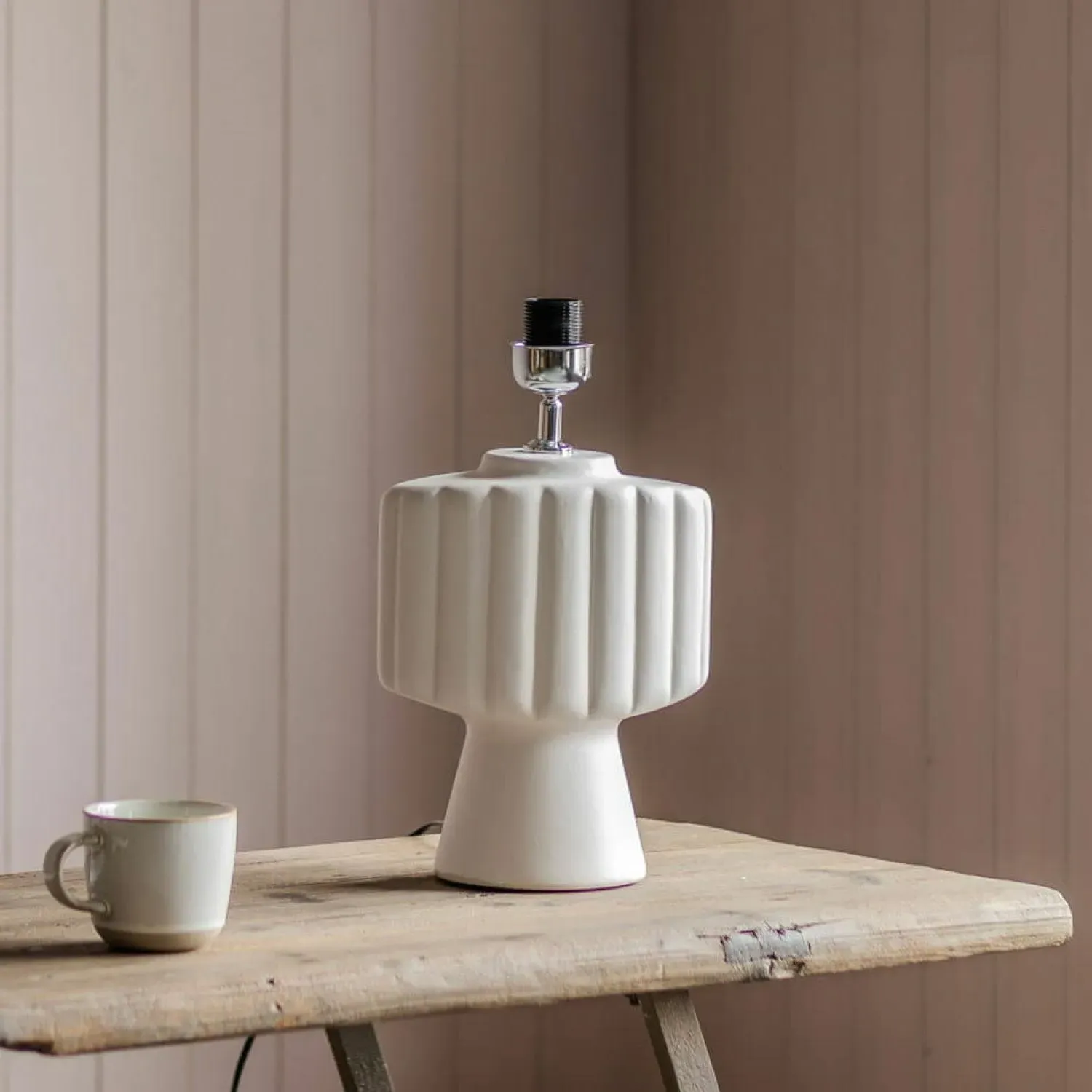 Harman Table Lamp - White, Ceramic