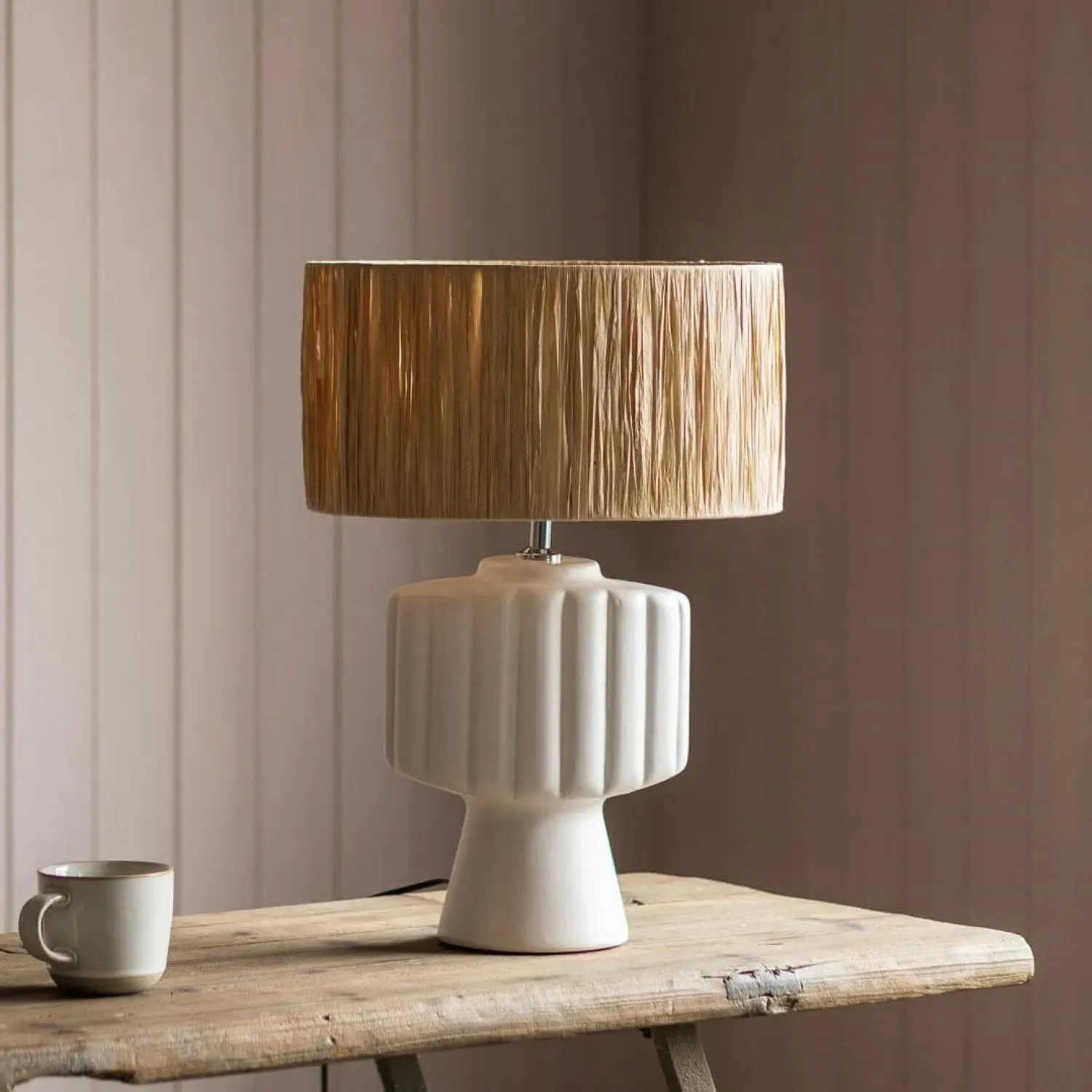 Harman Table Lamp - White, Ceramic