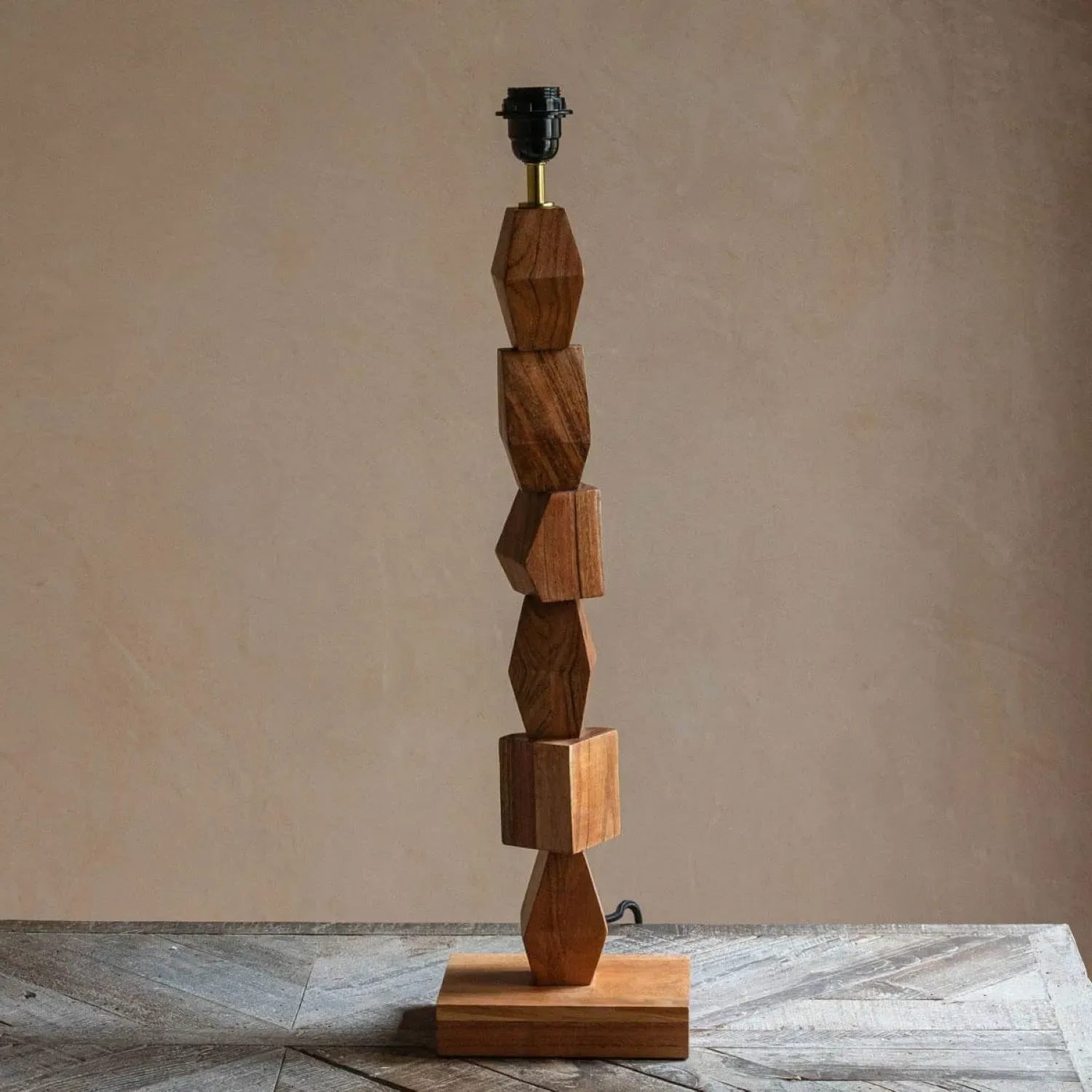 Harper Acacia Table Lamp - Acacia Wood