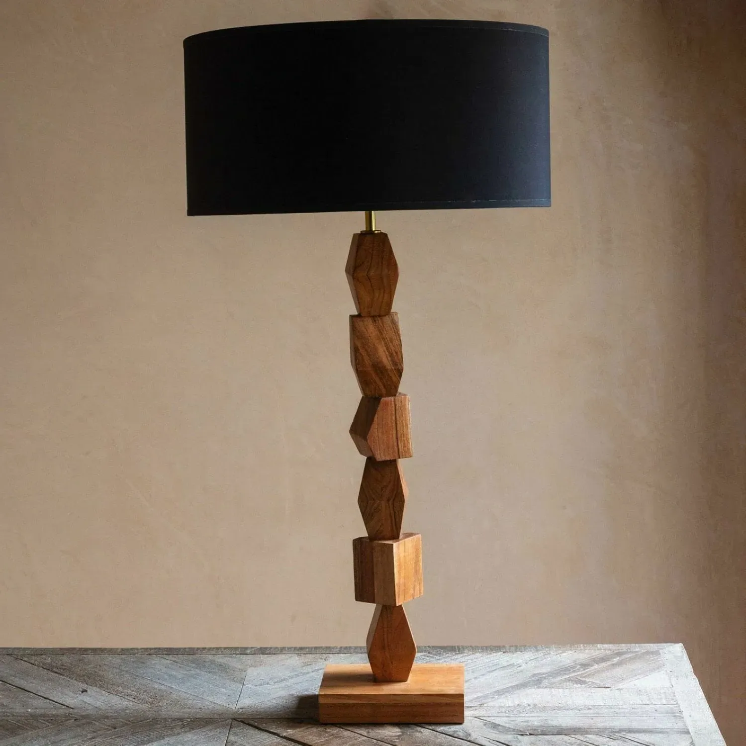Harper Acacia Table Lamp - Acacia Wood