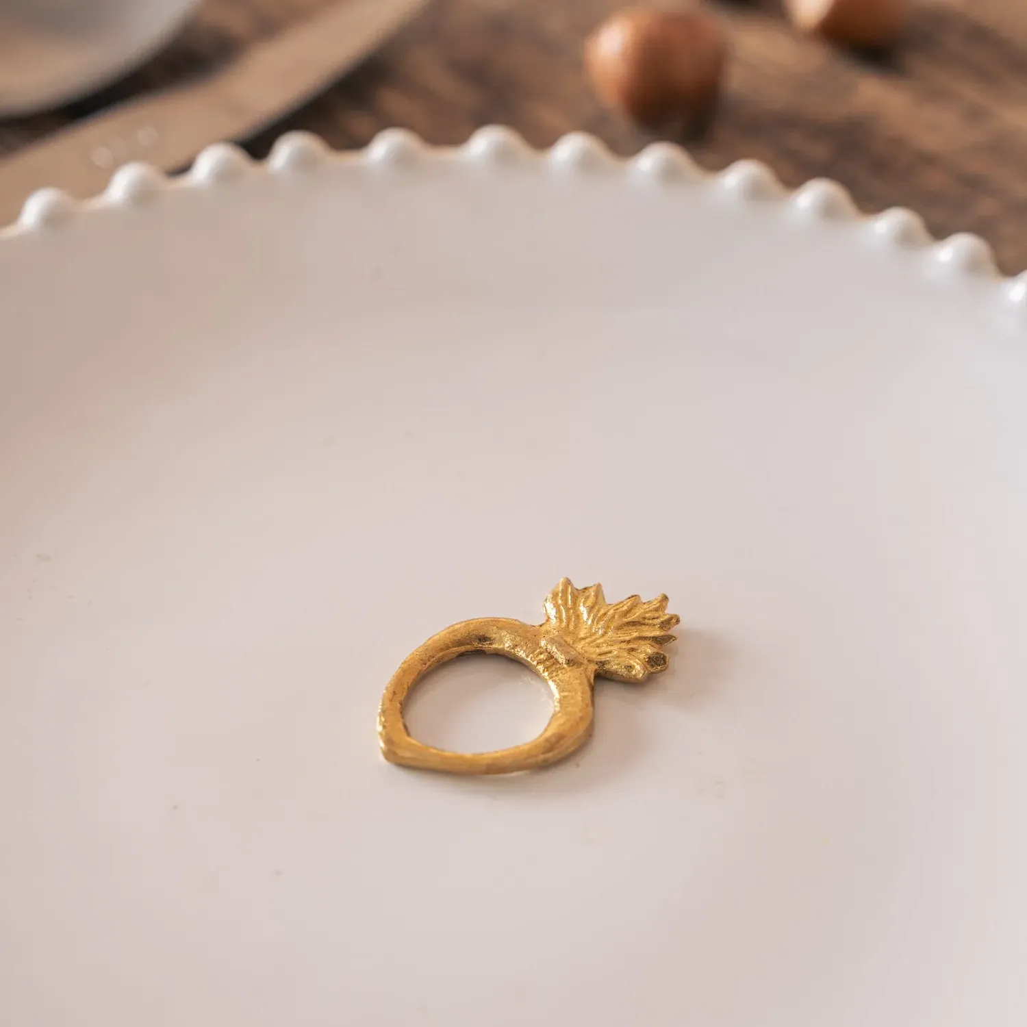 Heart Napkin Ring - Brass