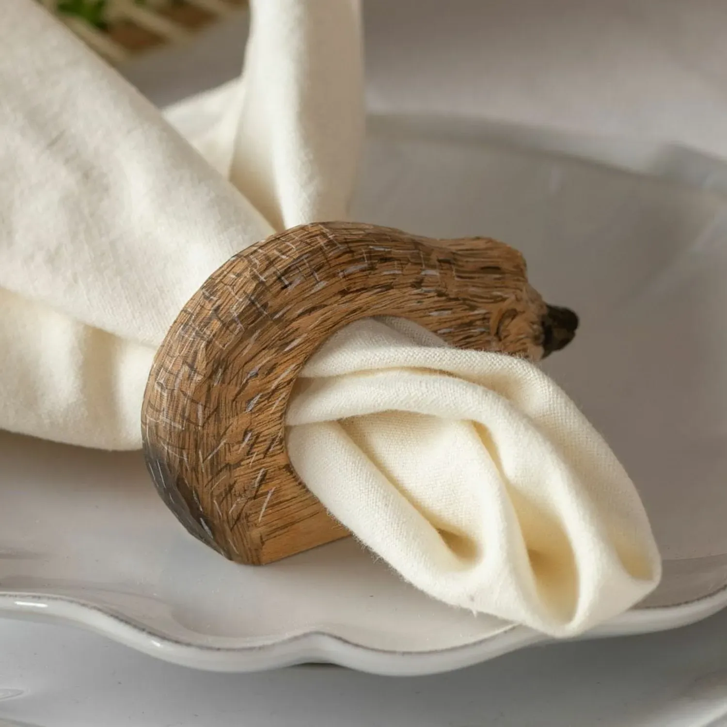 Hedgehog Napkin Ring - Wood