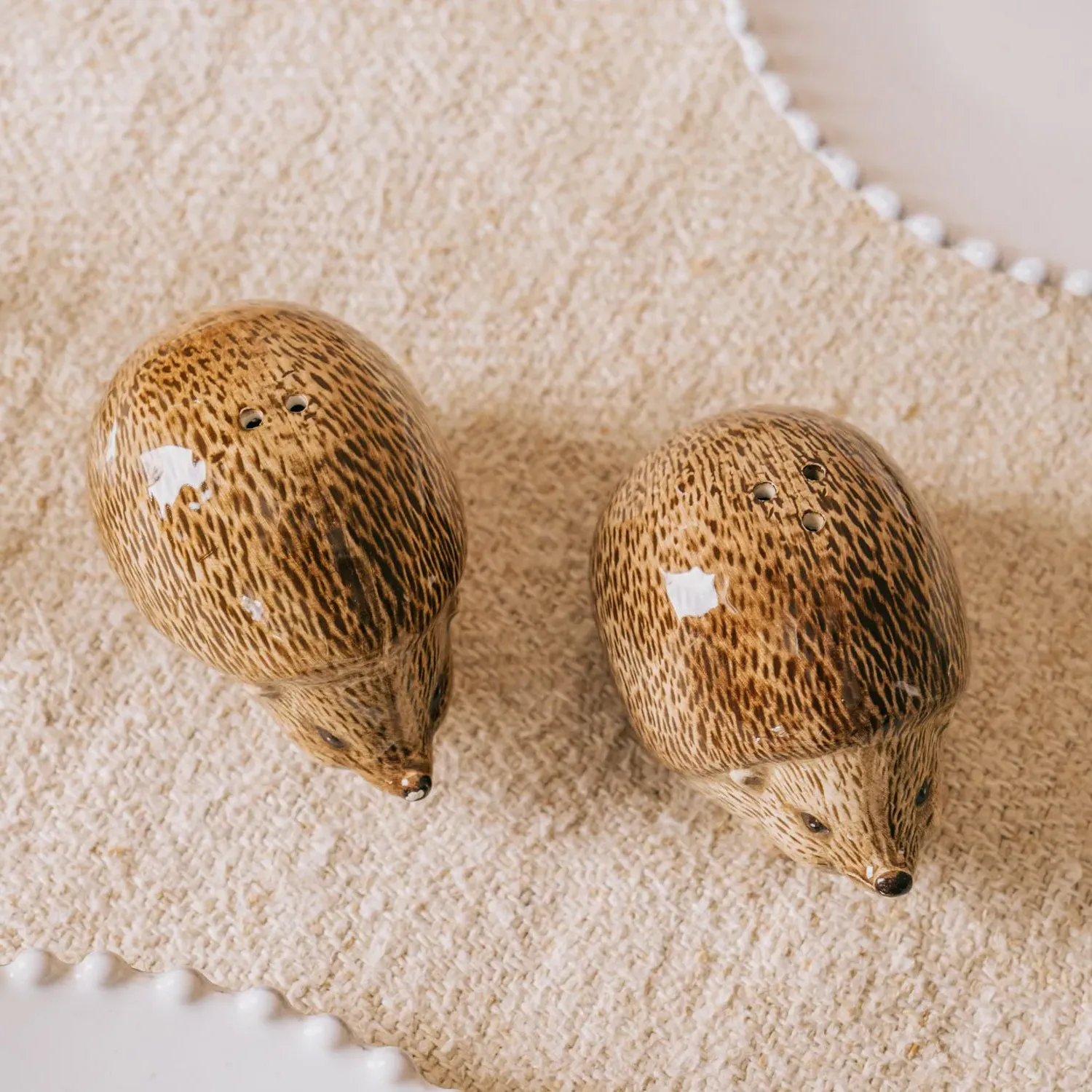 Hedgehog Salt & Pepper Set - Dolomite