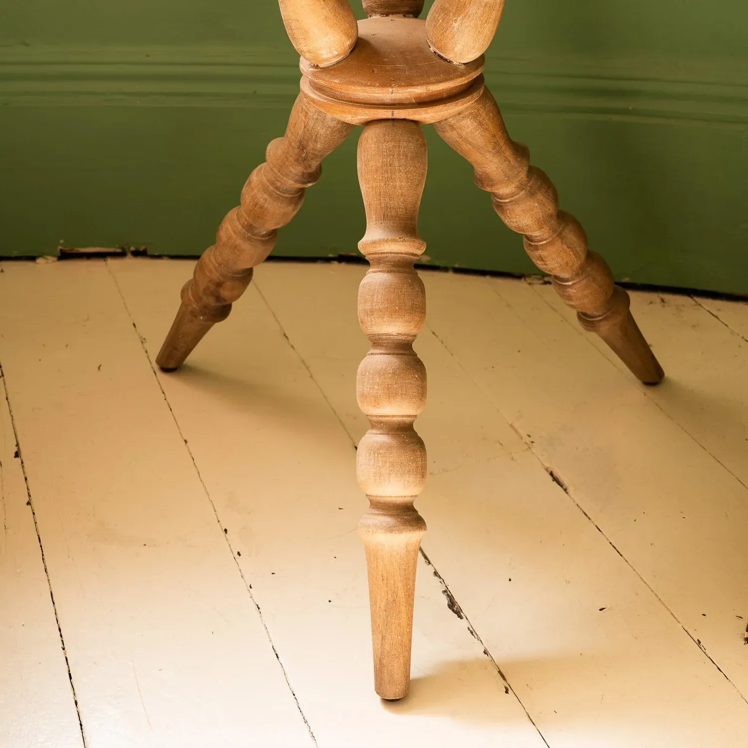 Hexagonal Side Table with Bobbin Legs - Natural, Mango Wood