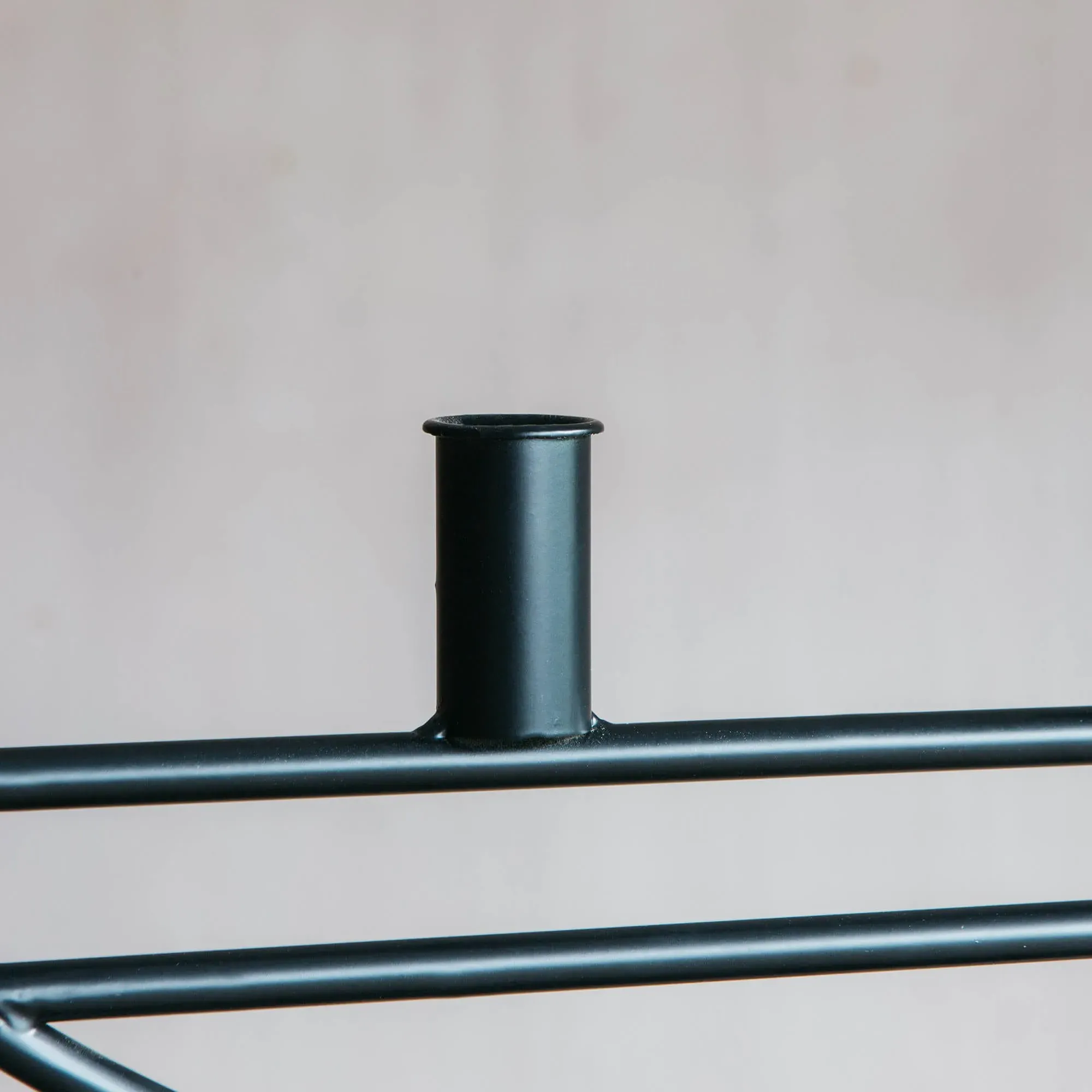 Hoop Candle Holder - Black, Metal