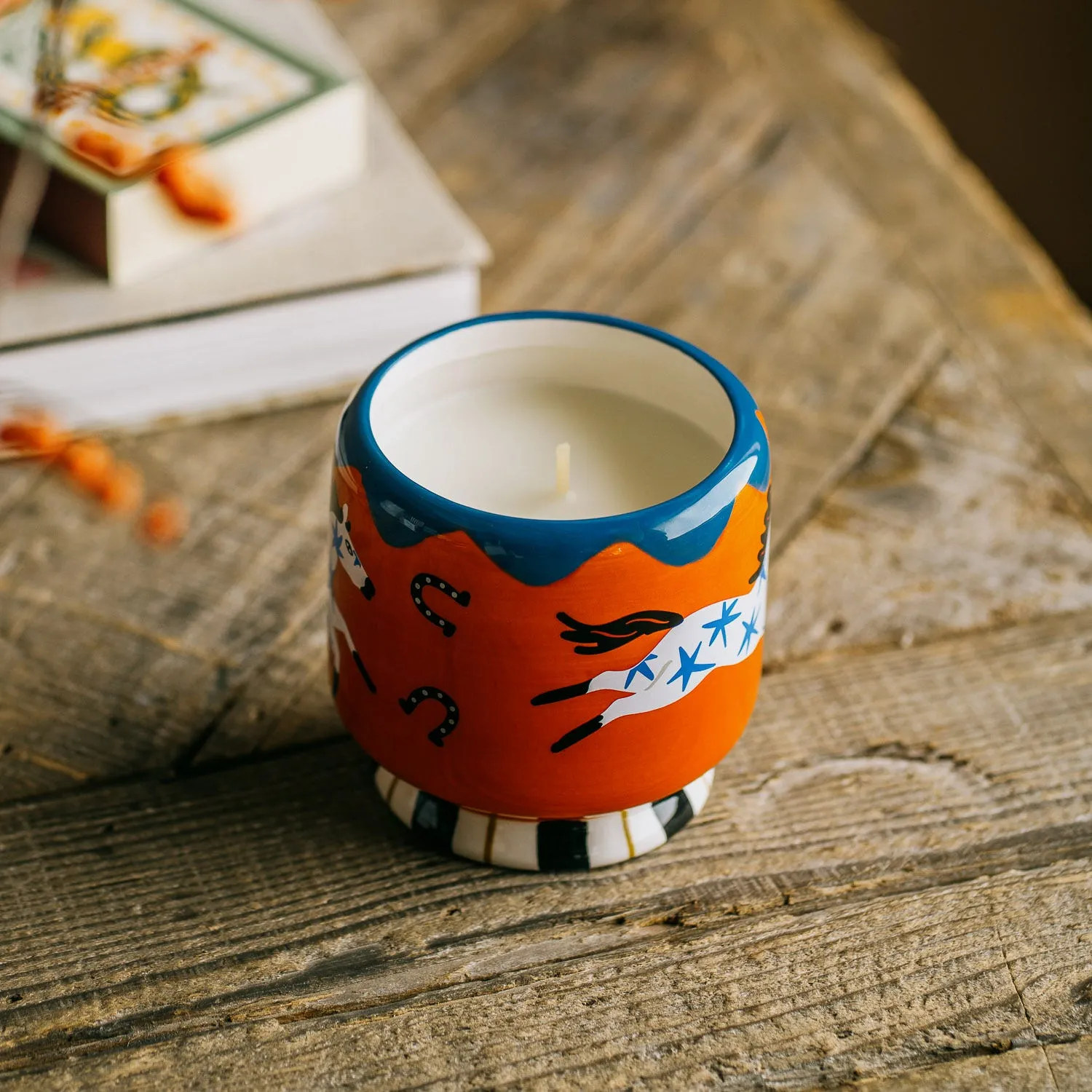 Horse Ceramic Sienna Sunset Candle - Ceramic