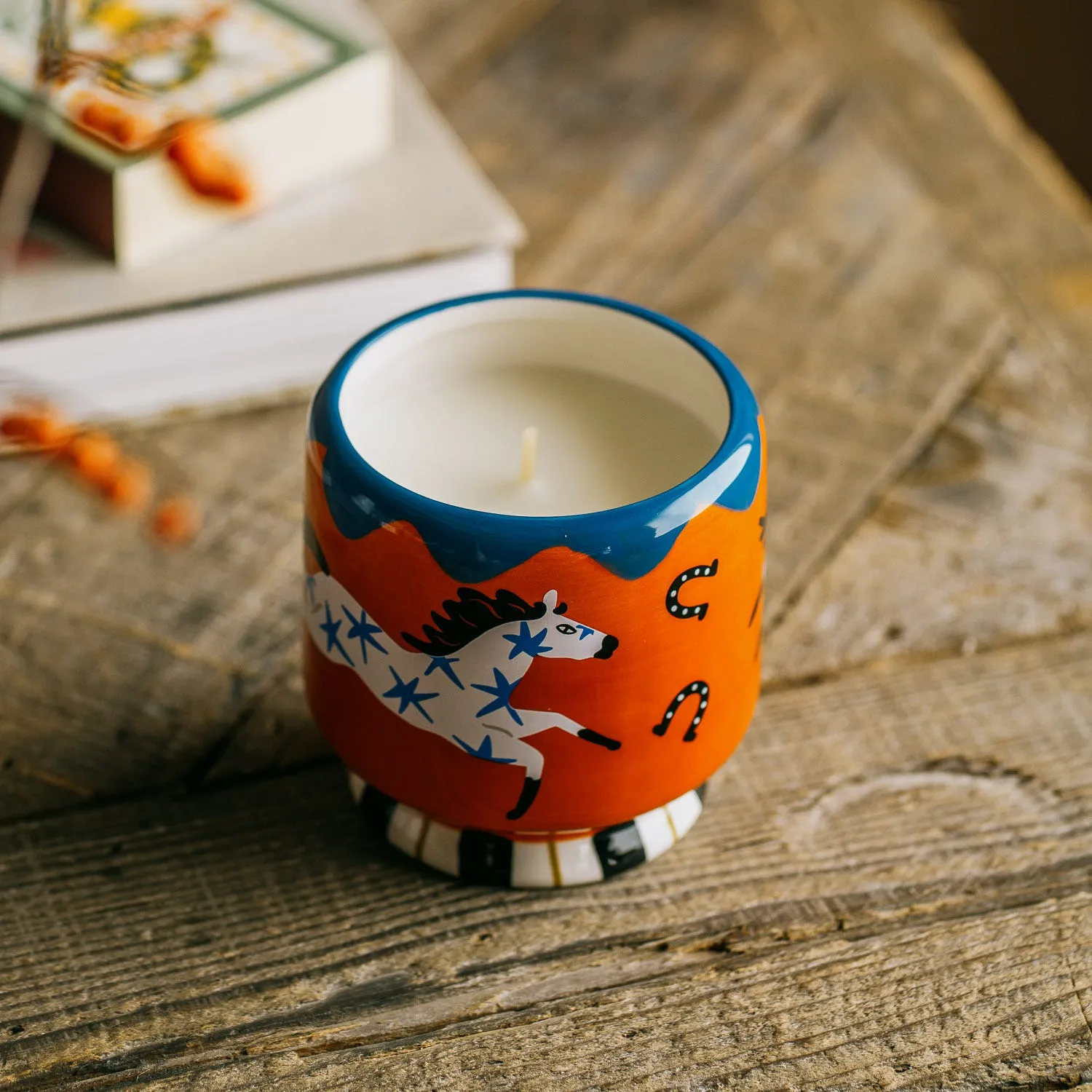 Horse Ceramic Sienna Sunset Candle - Ceramic