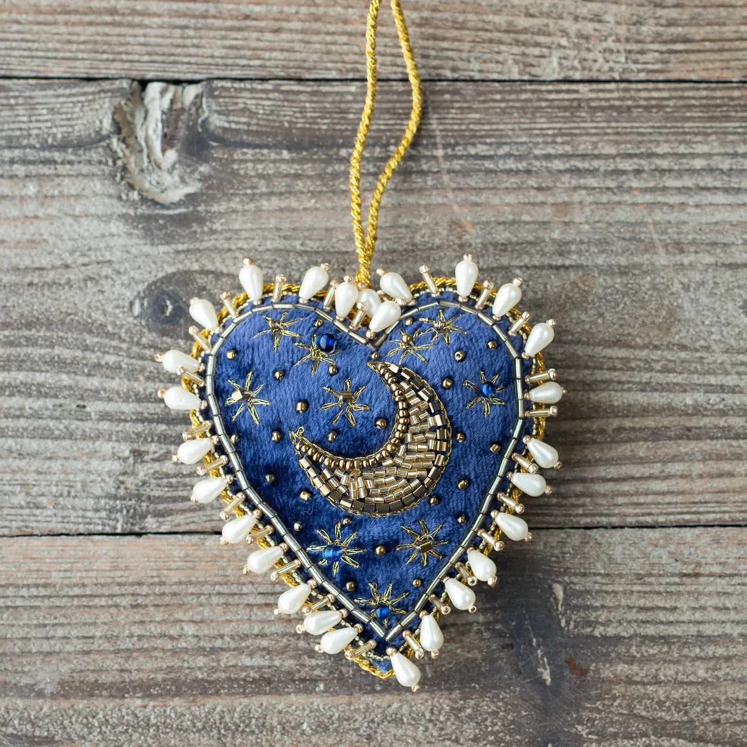 House Advent Calendar with 24 Hanging Decorations - Cotton Canvas