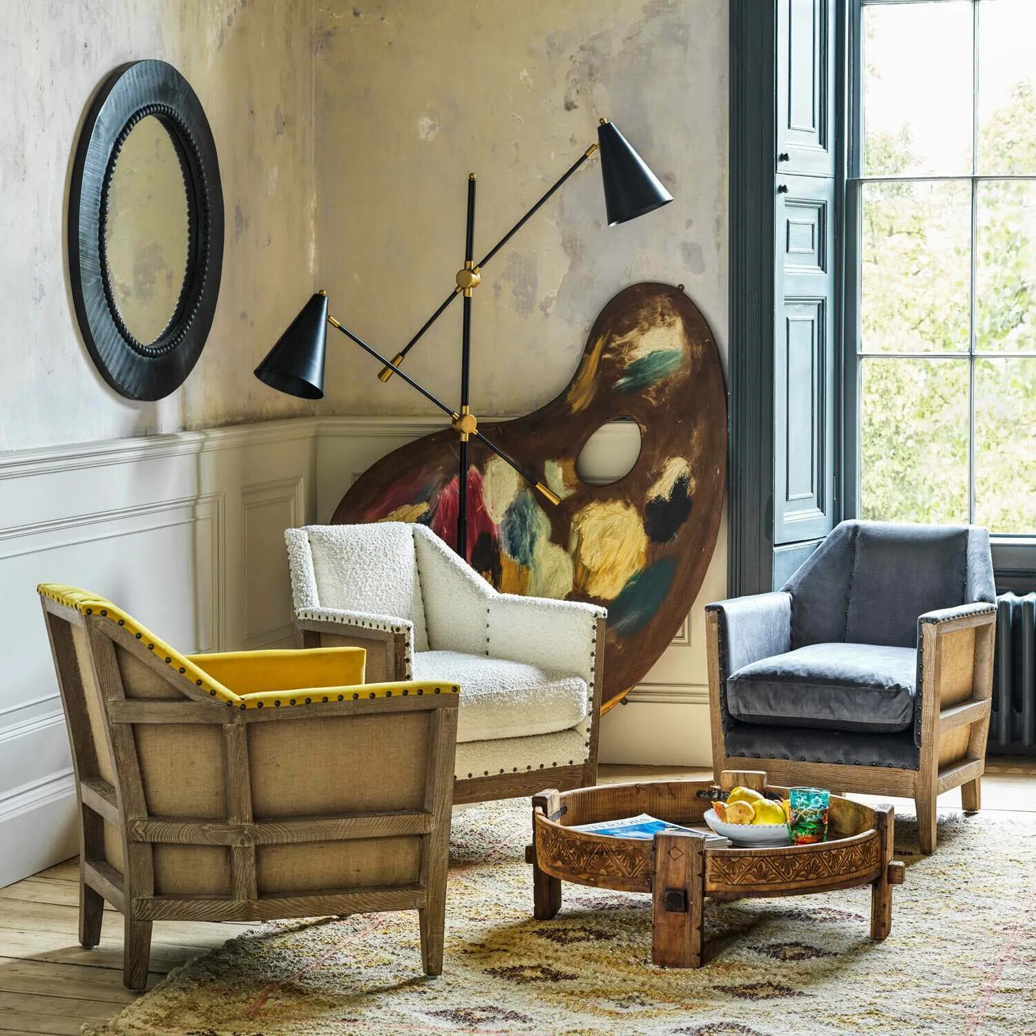 Hoxton Armchair - Chalk, Bouclé