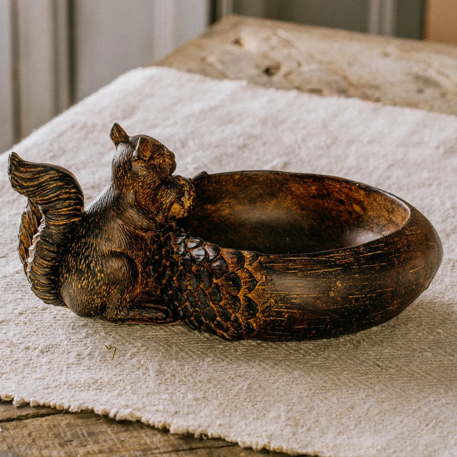 Hungry Squirrel Trinket Dish - Resin