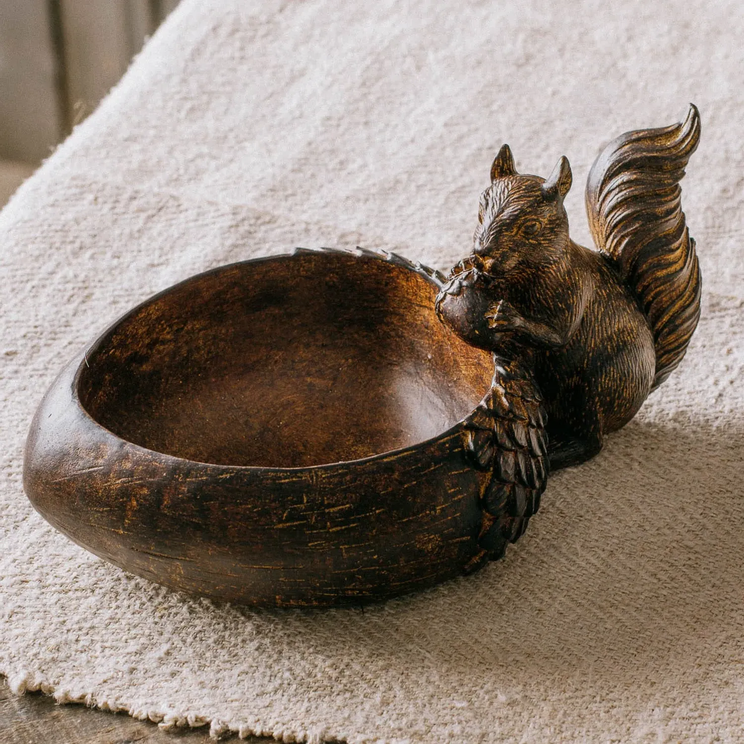 Hungry Squirrel Trinket Dish - Resin