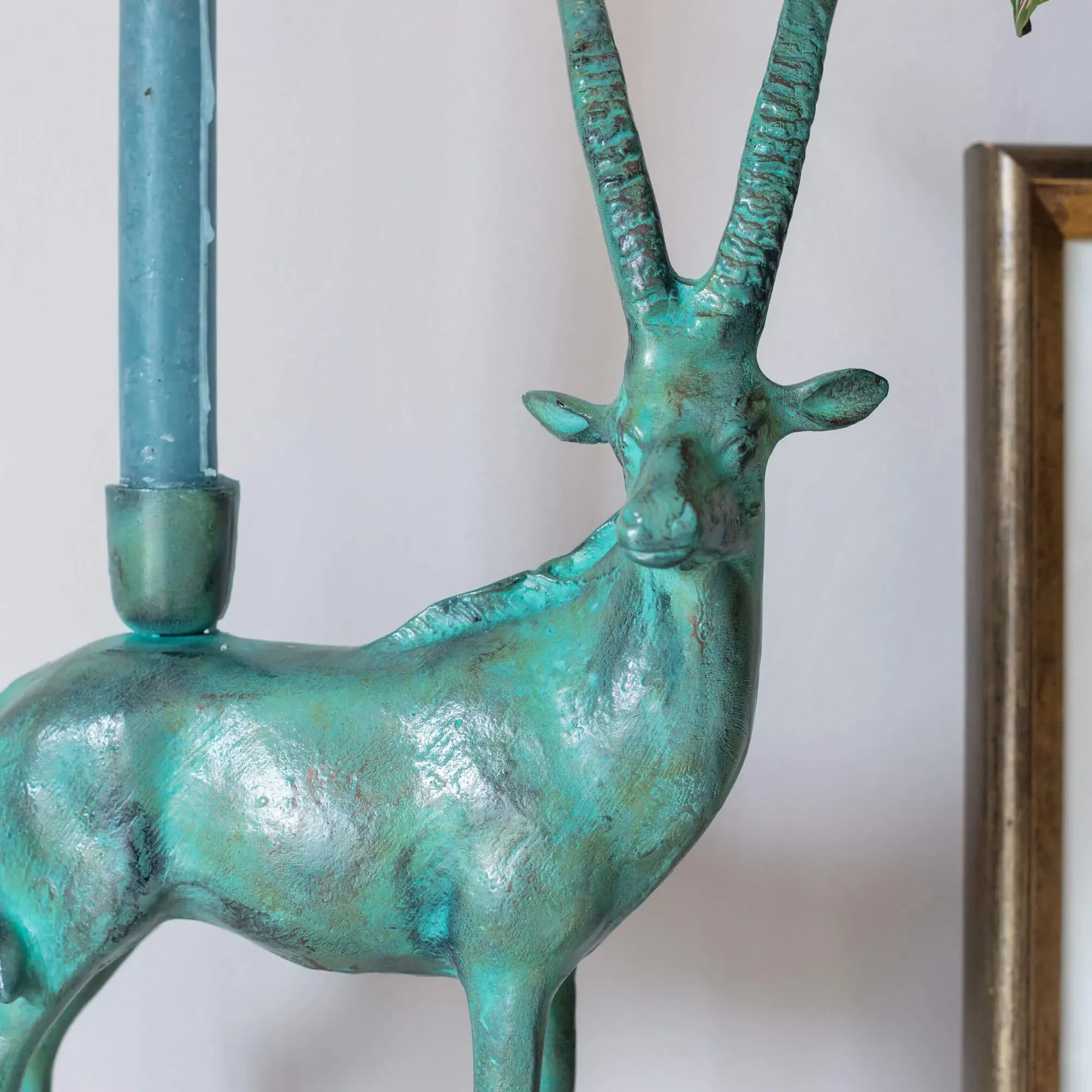 Ibex Deer Candle Holder - Recycled Aluminium