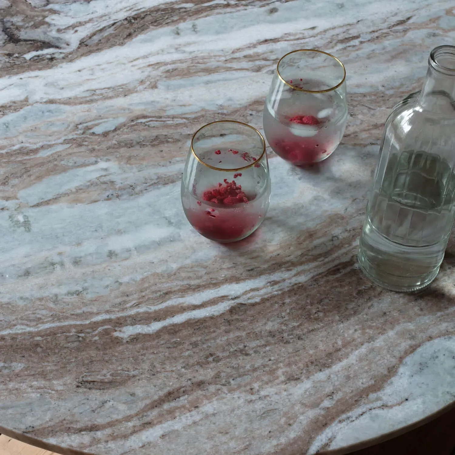 Isla Round Coffee Table - White Wash, Mango Wood