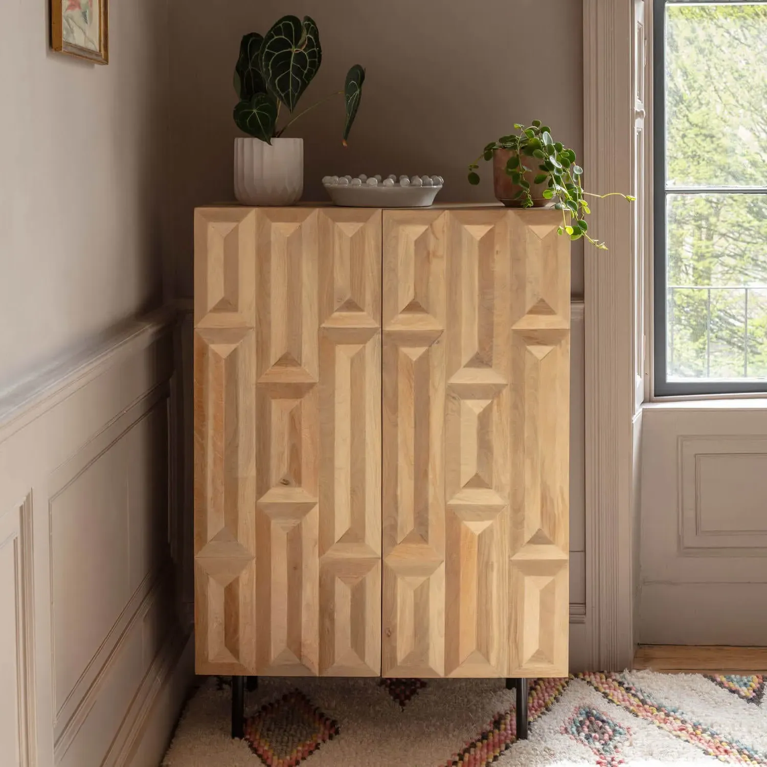 Iva Two Door Cupboard - Mango Wood image