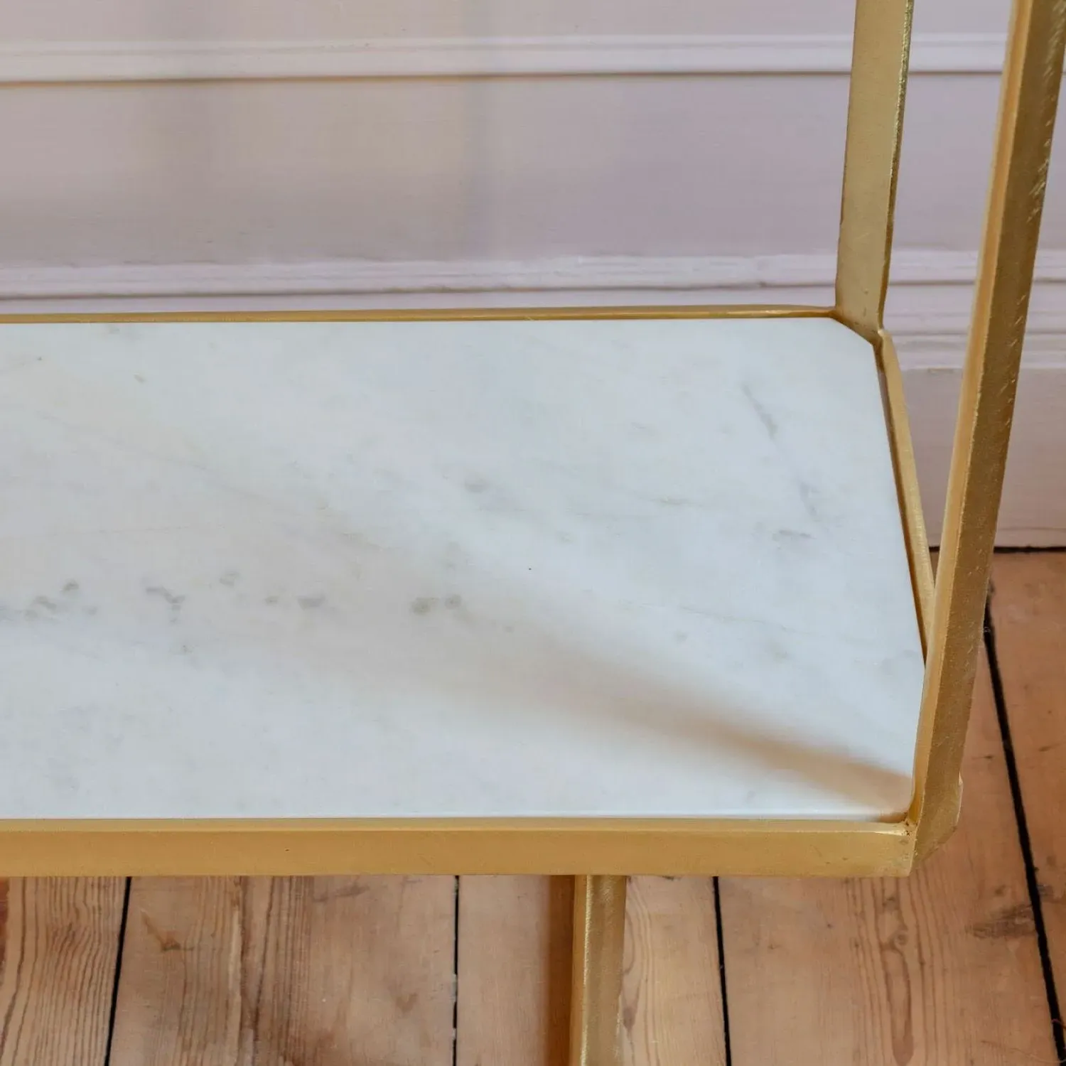 Jenkins Console Table - Gold, Marble