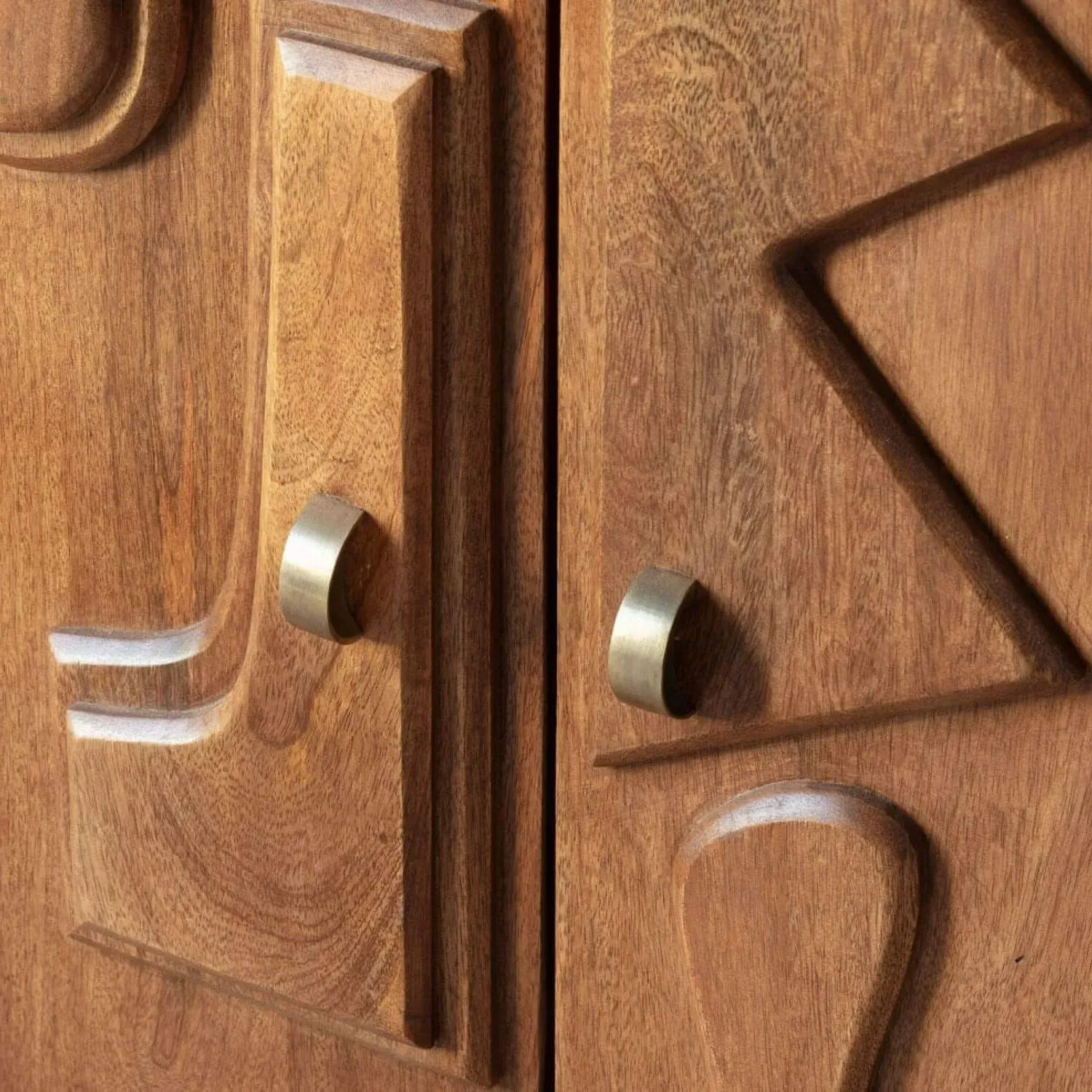 Jesse Bar Cabinet - Dark Golden, Mango Wood