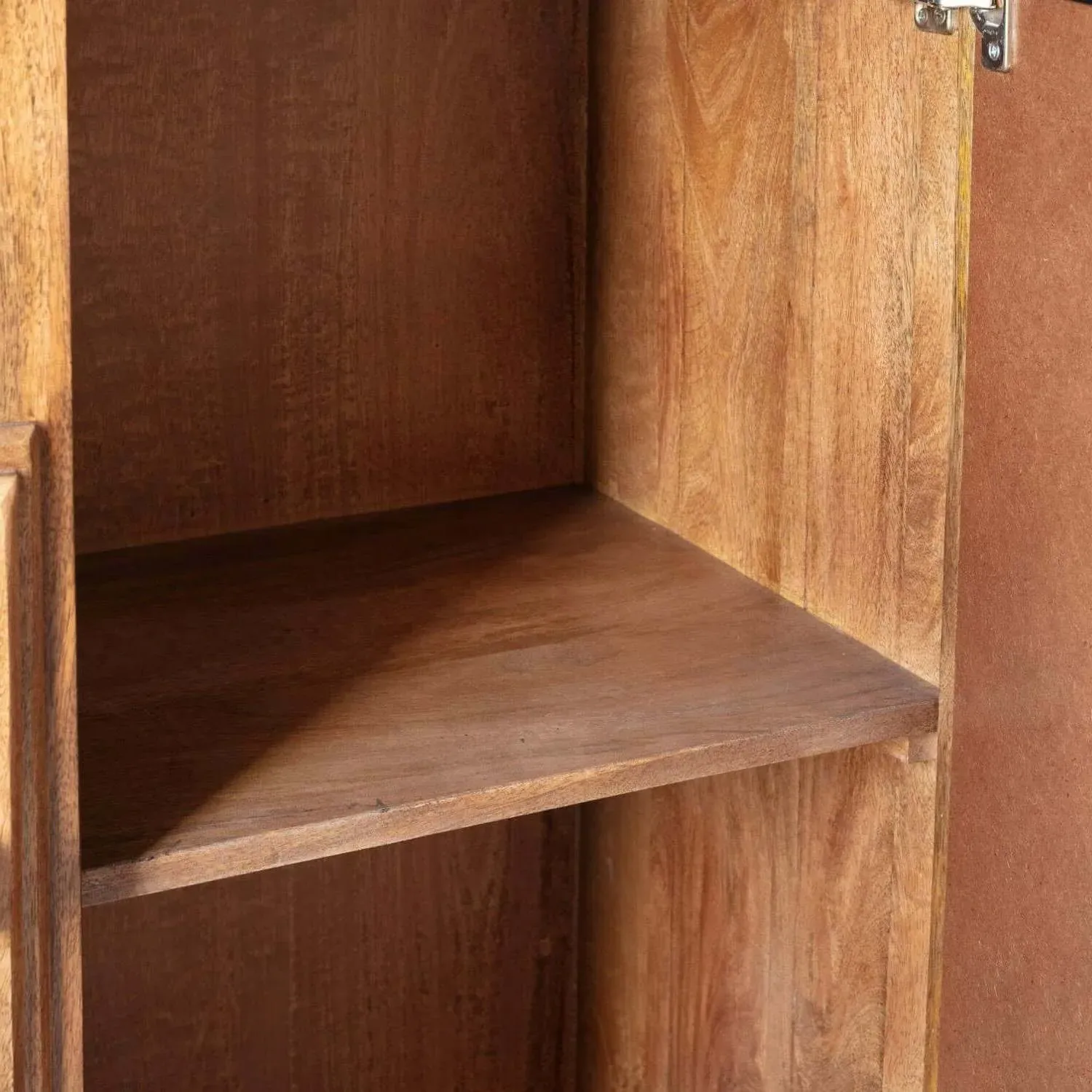 Jesse Bar Cabinet - Dark Golden, Mango Wood