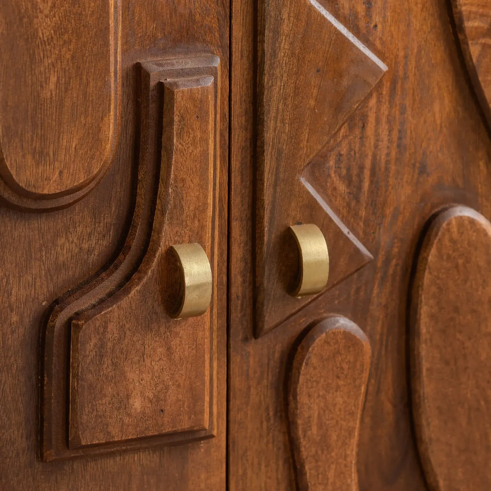 Jesse Bedside Cabinet - Dark Golden, Mango Wood