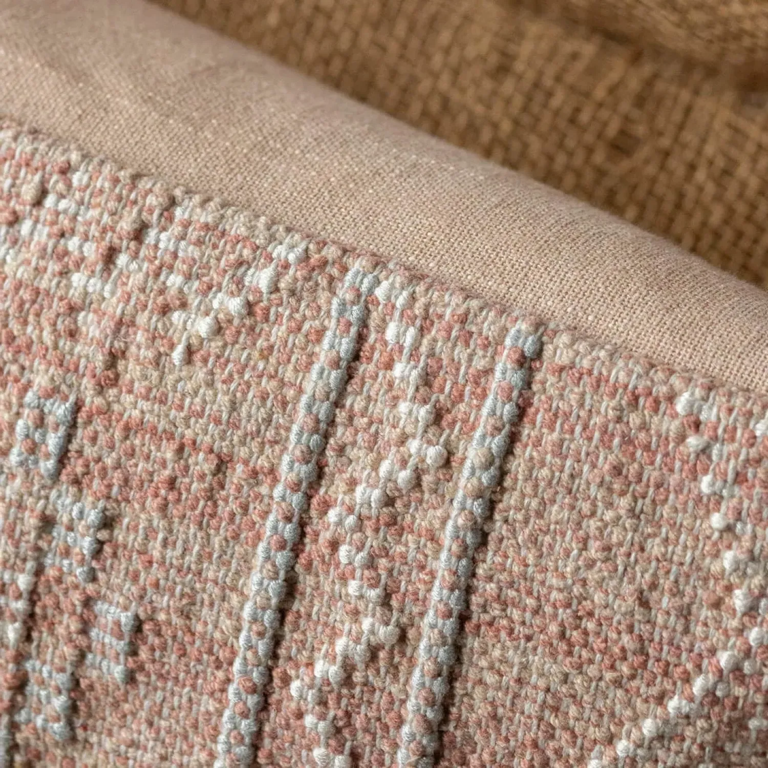 Josie Rectangular Cushion - Pink, Cotton Silk