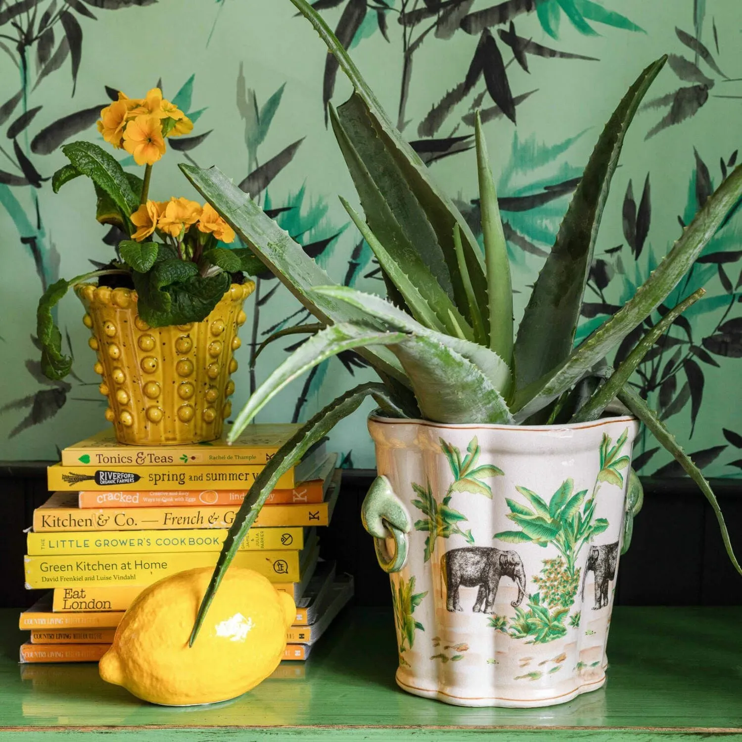 Jungle Elephant Plant Pot - Porcelain image