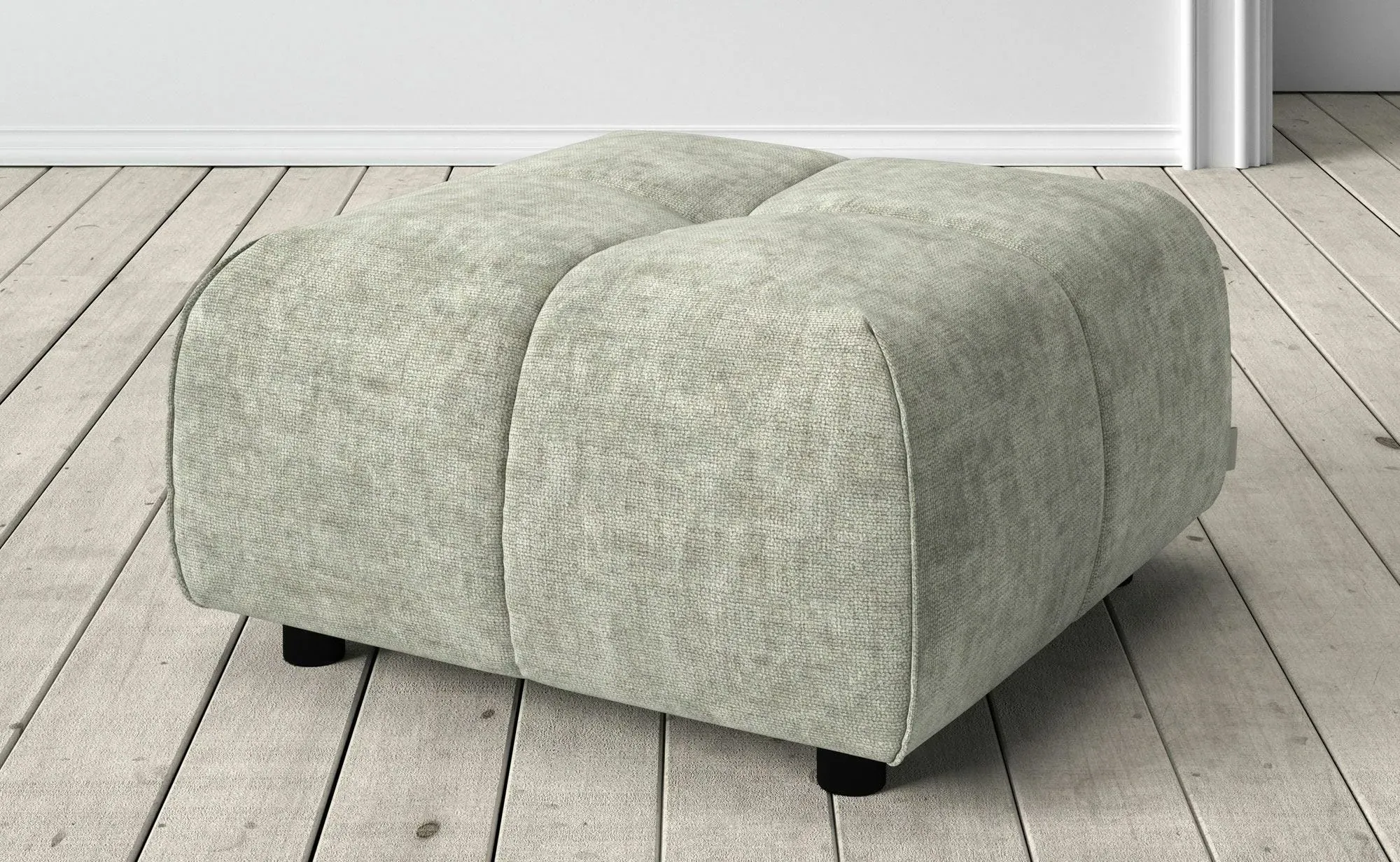 Juno Footstool - Eucalyptus, Chenille