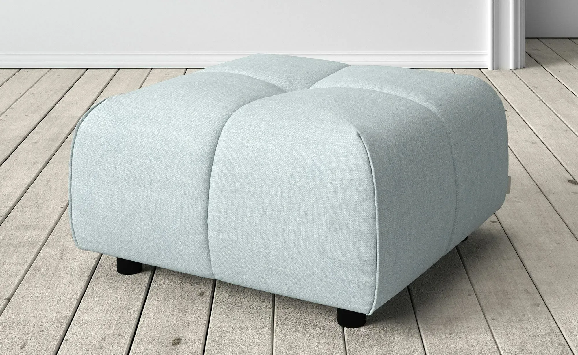 Juno Footstool - Light Grey